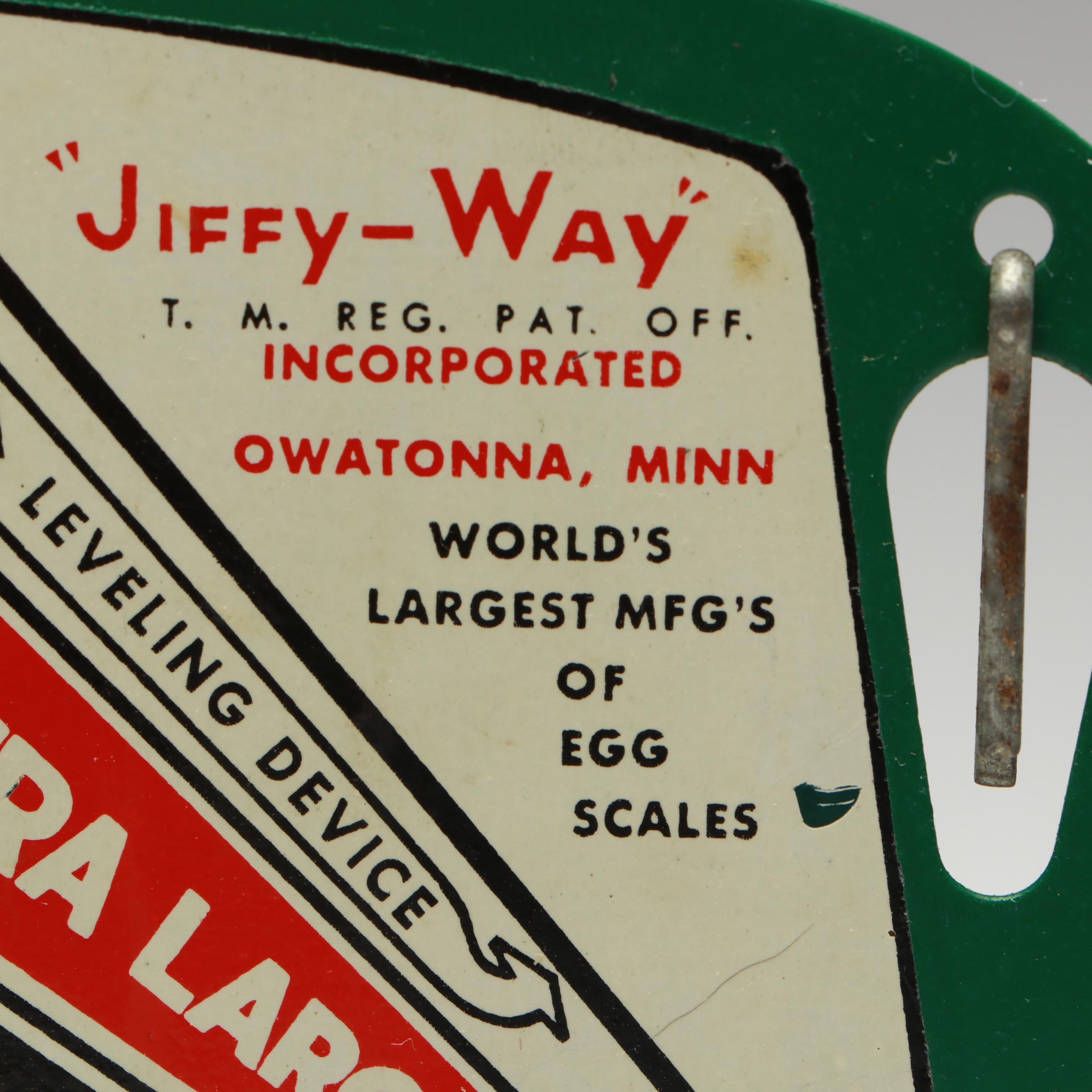 Vintage "Jiffy-Way" Metal Egg Scale, Mid-20th Century