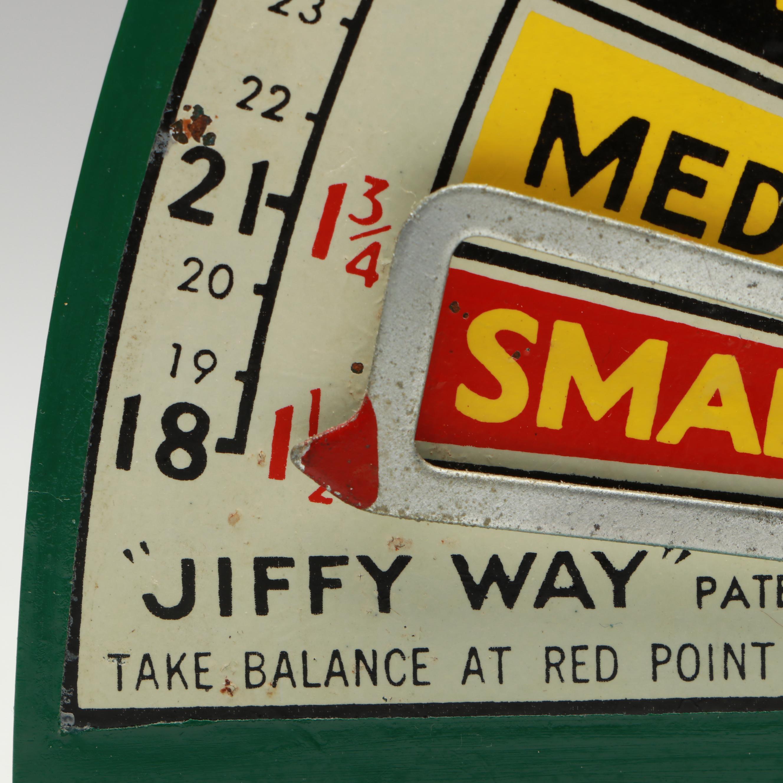 Vintage "Jiffy-Way" Metal Egg Scale, Mid-20th Century