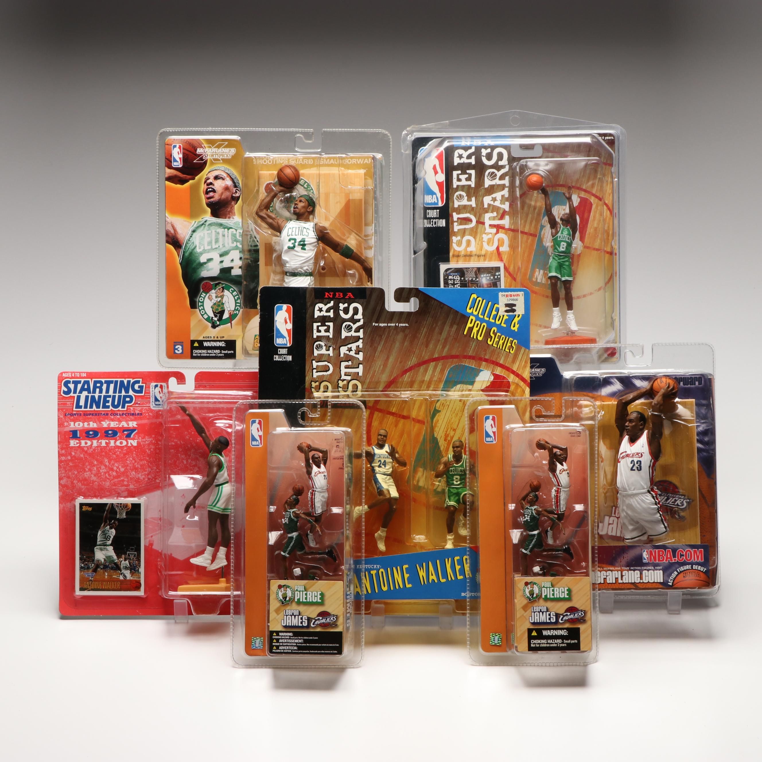 LeBron James, Paul Pierce and Antoine Walker Action Figures