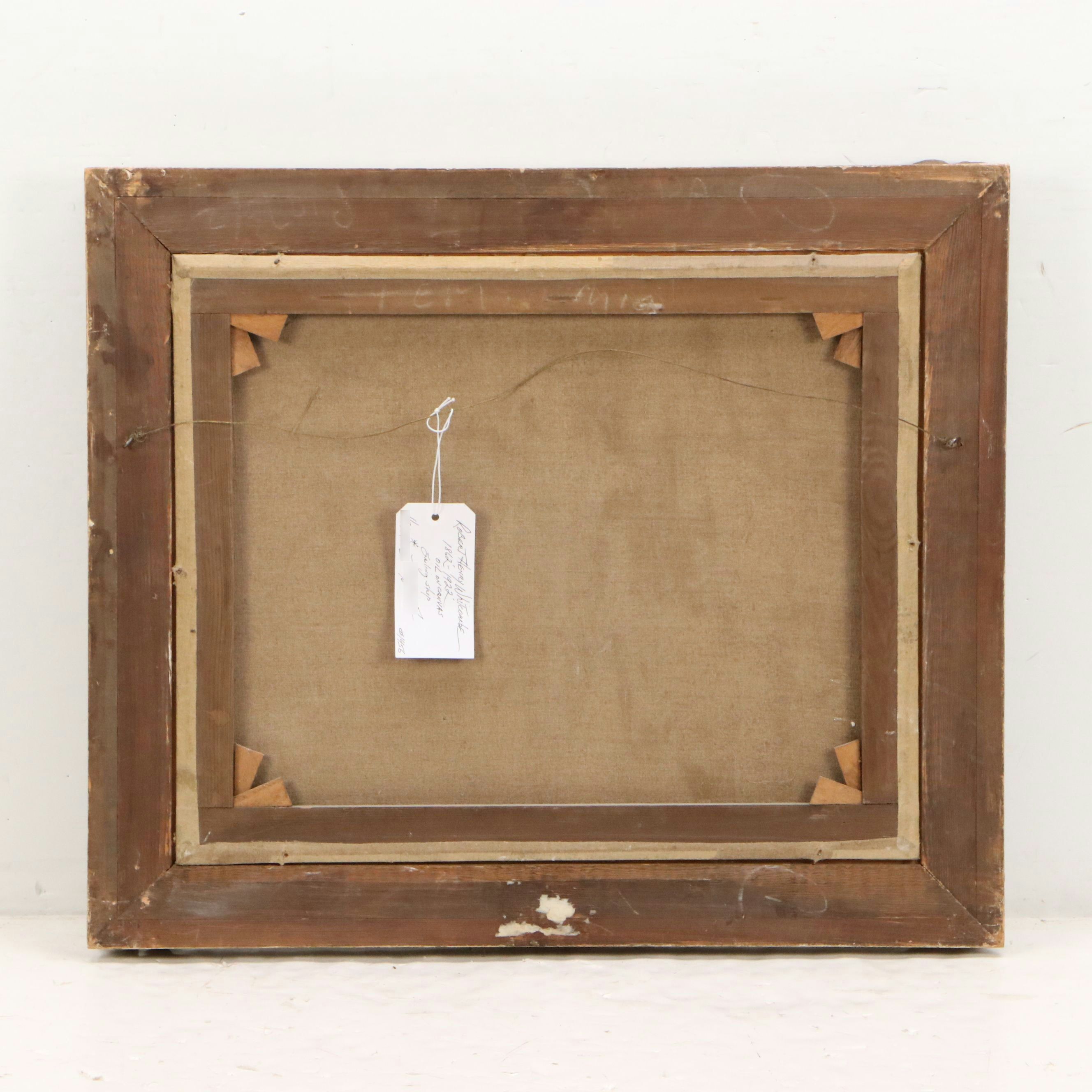 H. Whitcombe Maritime Oil Painting of Tall Ship, Late 19th to Early 20th Century