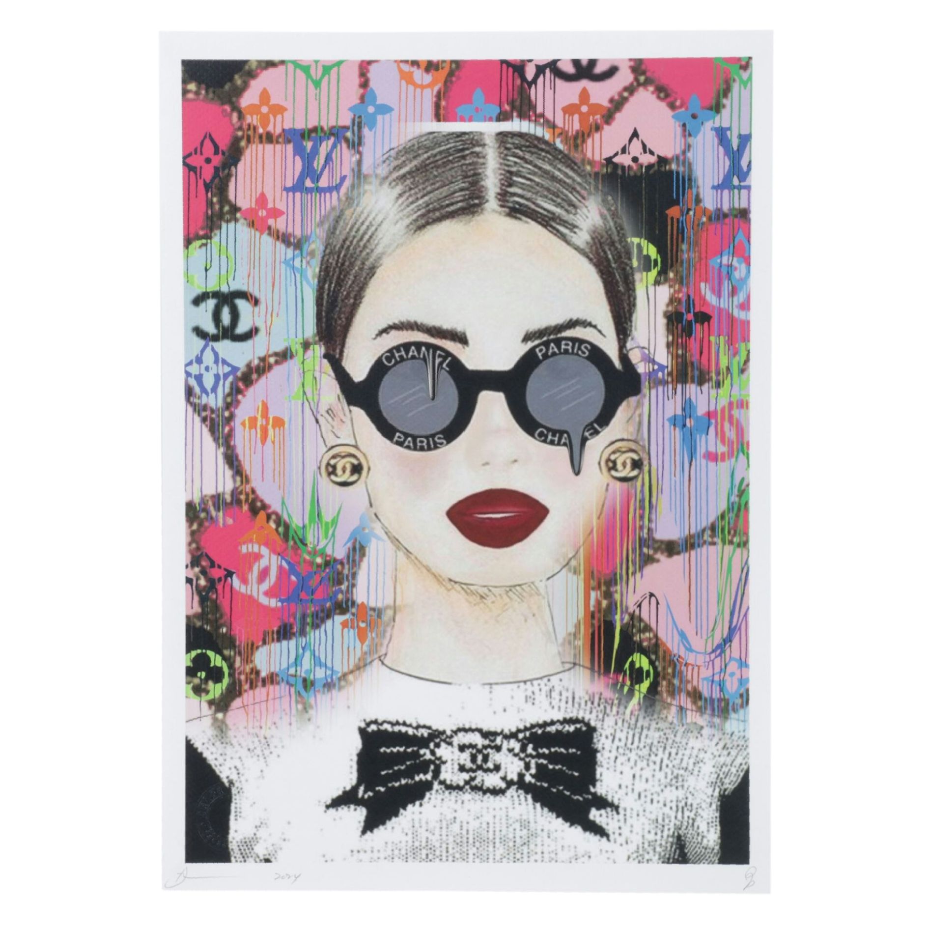 Death NYC Graphic Digital Print Homage Chanel x Louis Vuitton, 2025