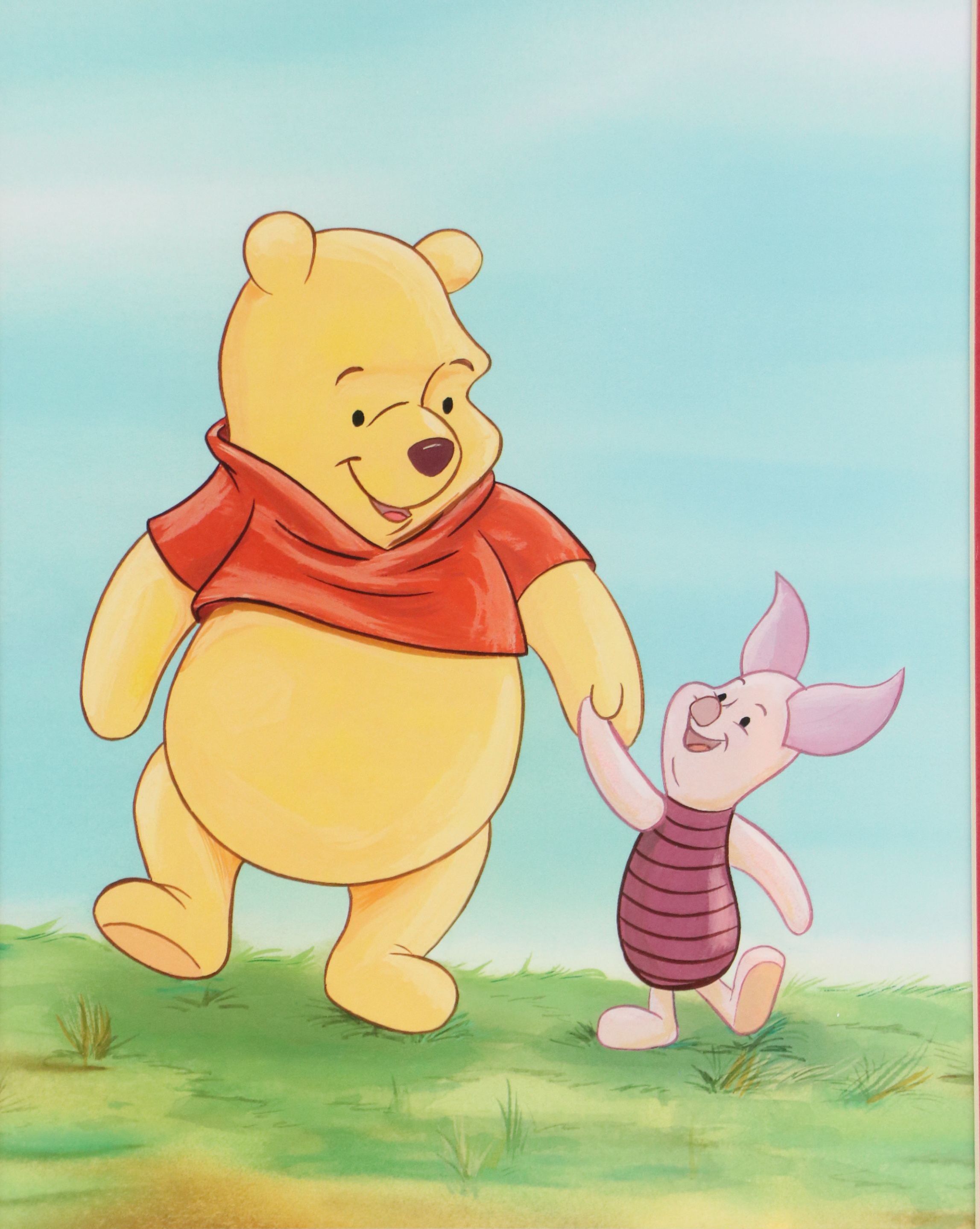 Offset Lithograph of Piglet and Winnie the Pooh, Late 20th Century