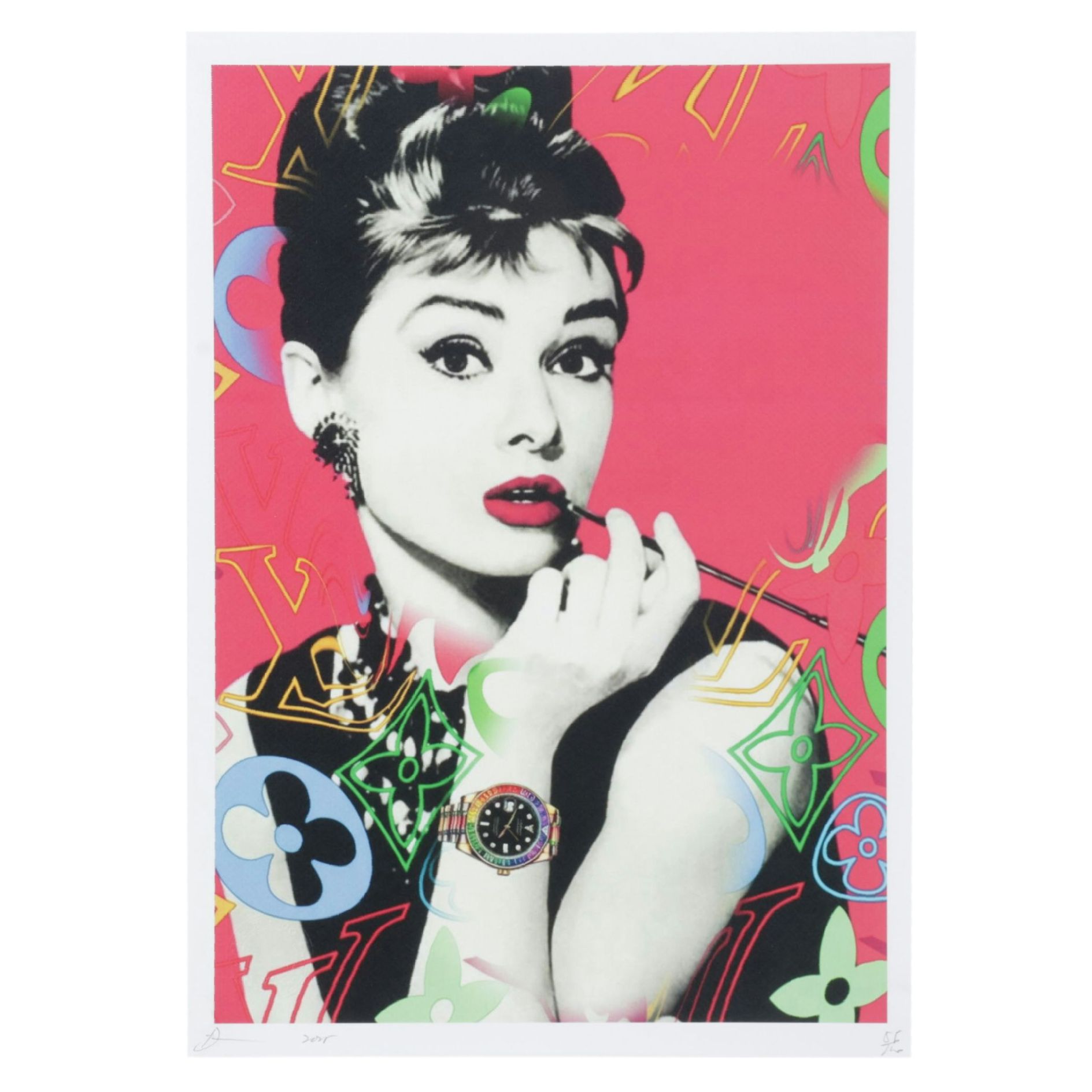 Death NYC Graphic Digital Print Homage to Audrey Hepburn x Louis Vuitton, 2025