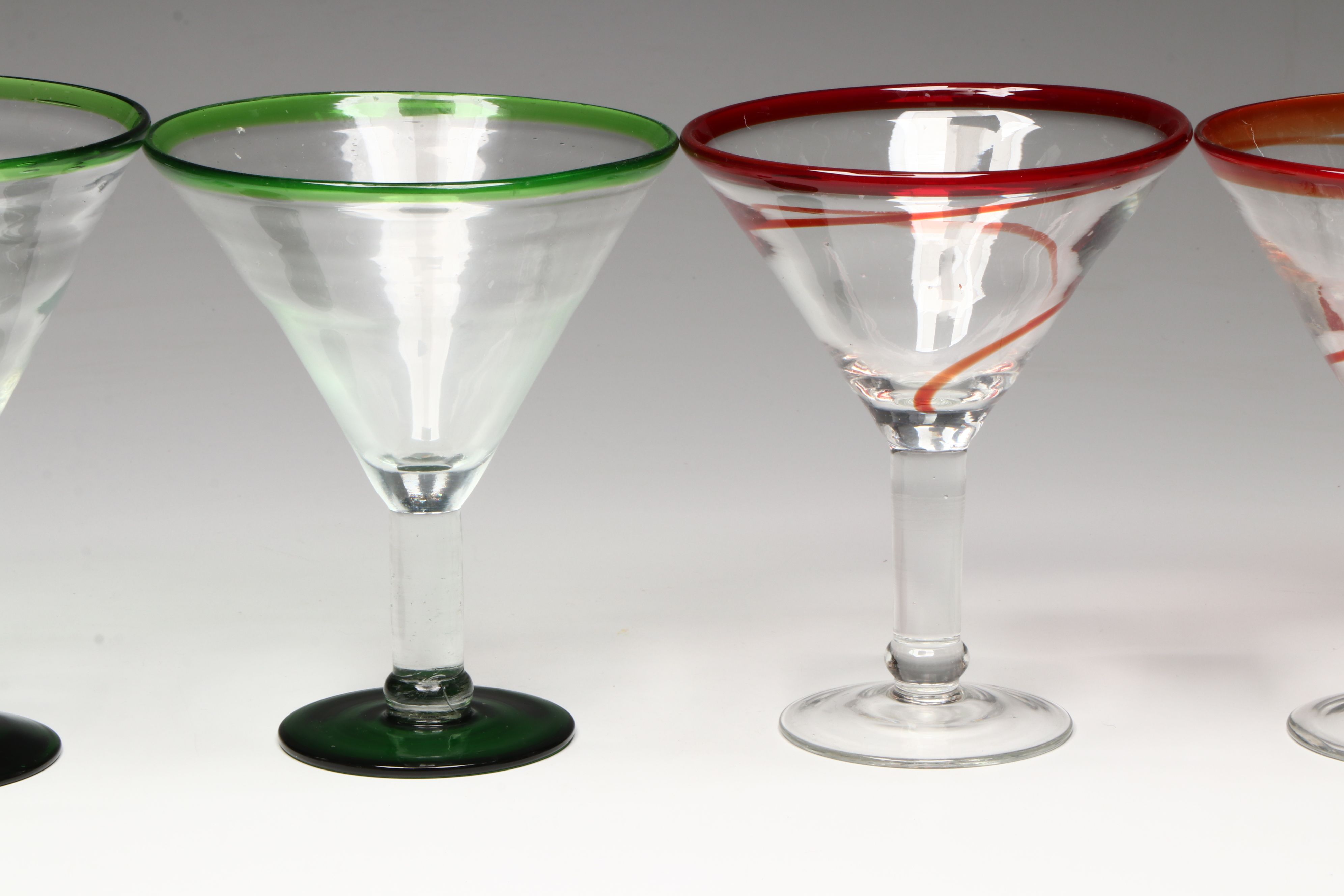 Oversize Martini Glasses with Crate & Barrel Snack Plates