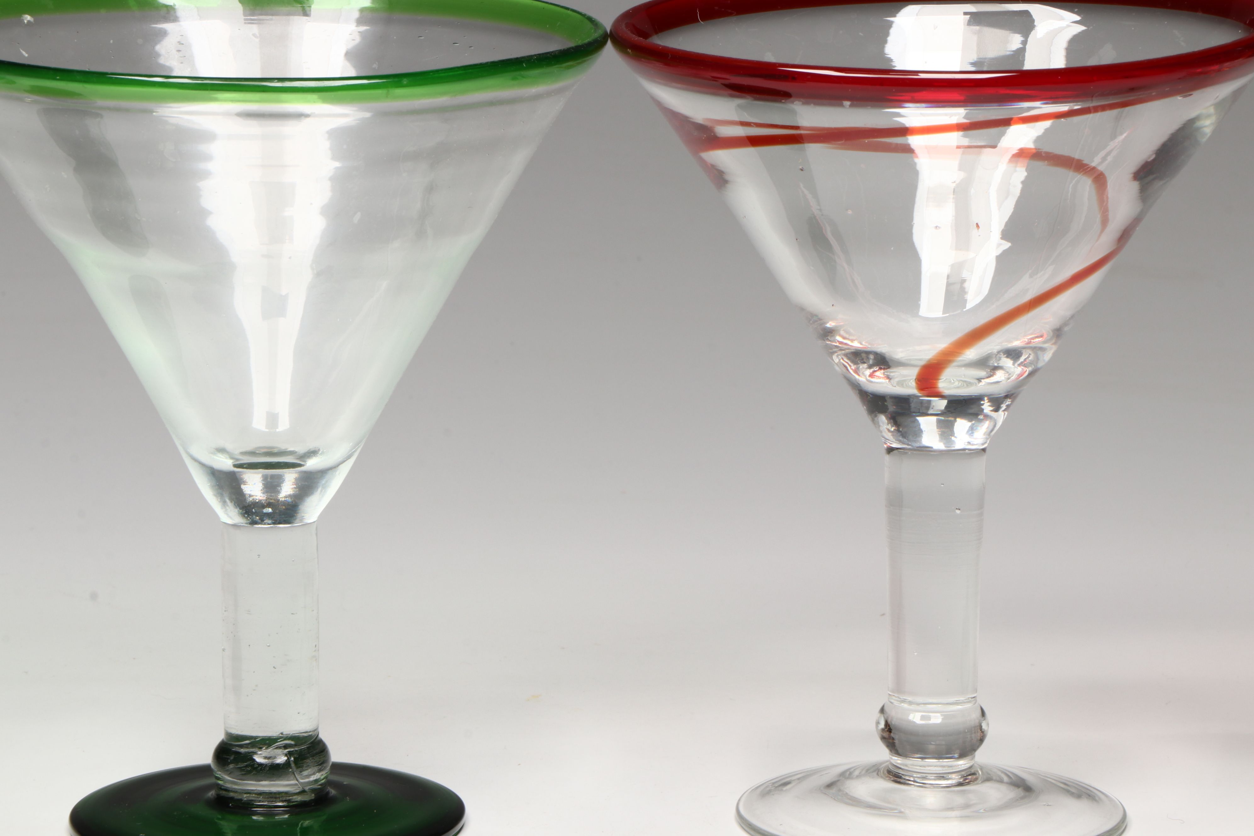 Oversize Martini Glasses with Crate & Barrel Snack Plates