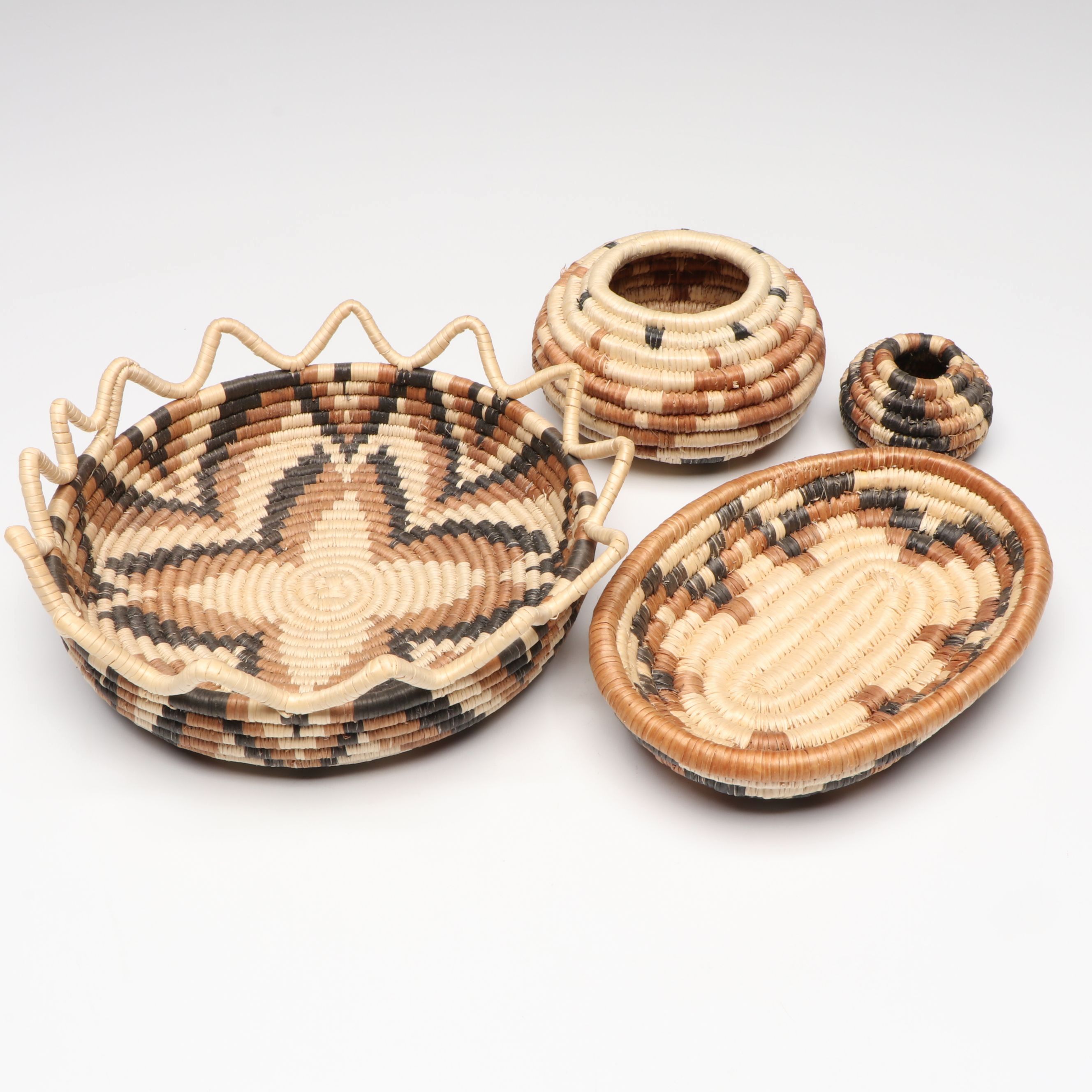 Paula Astorga with Other Seri Peoples Woven Torote and Agave Fiber Basketry