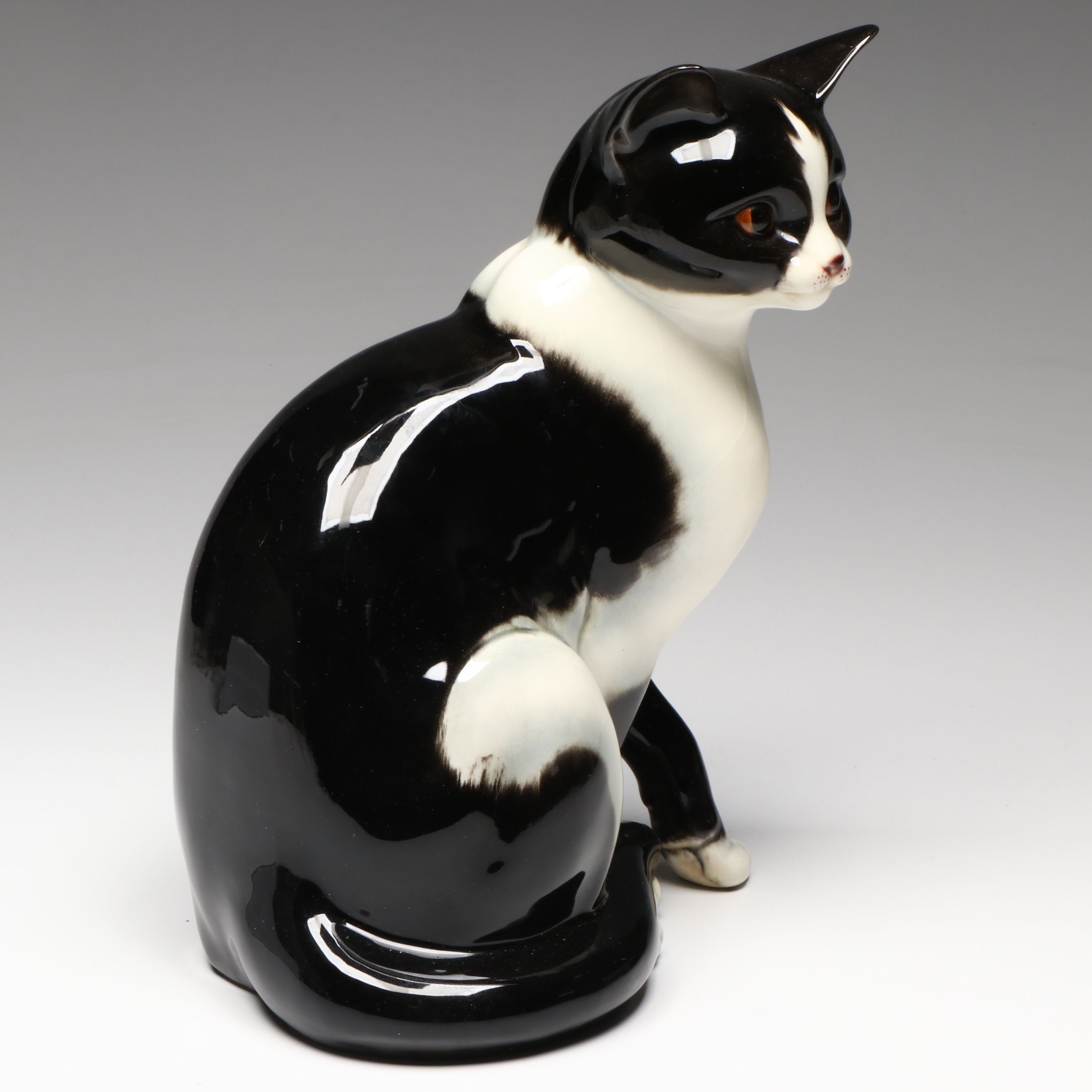 Vintage Goebel Tuxedo Cat Porcelain Figurine
