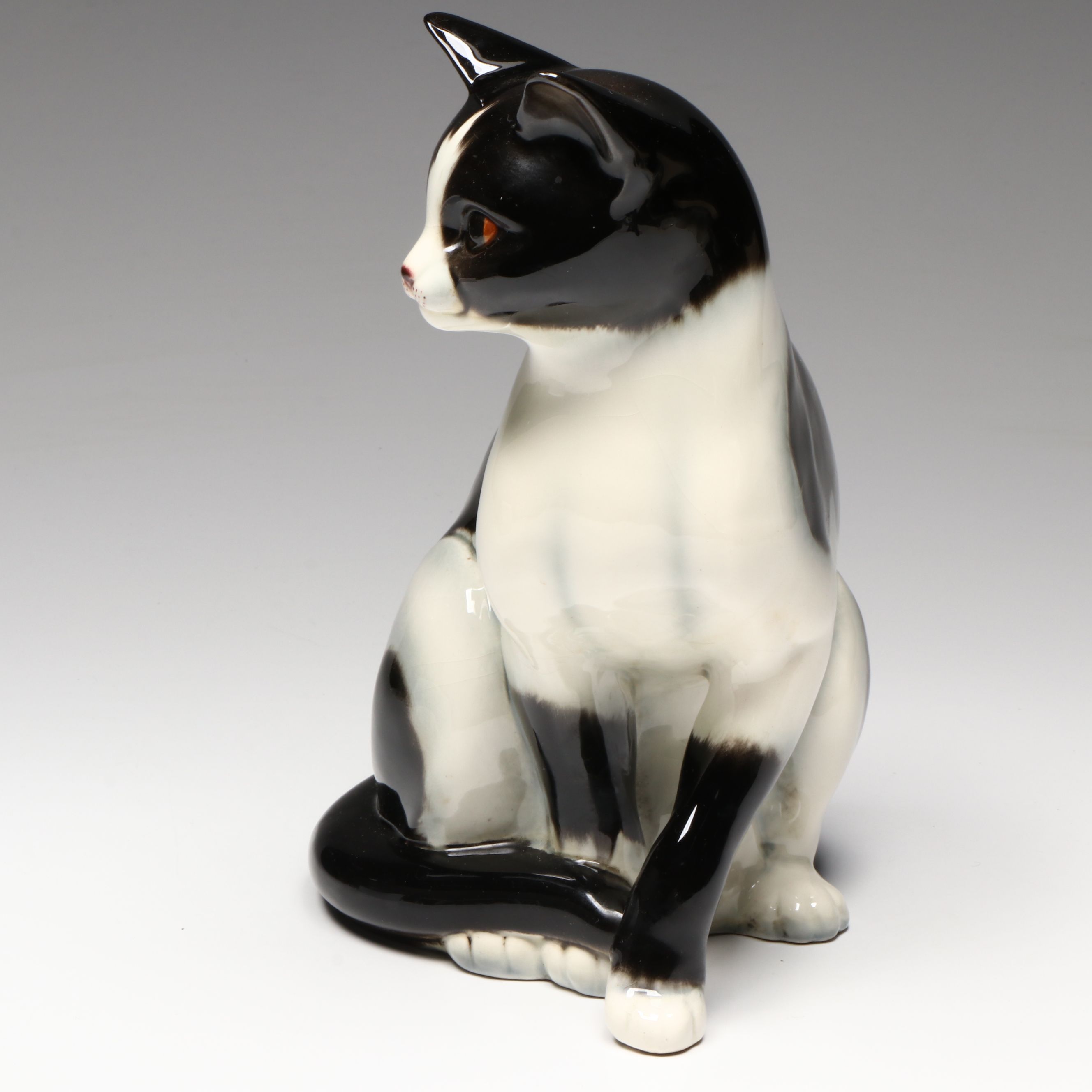 Vintage Goebel Tuxedo Cat Porcelain Figurine