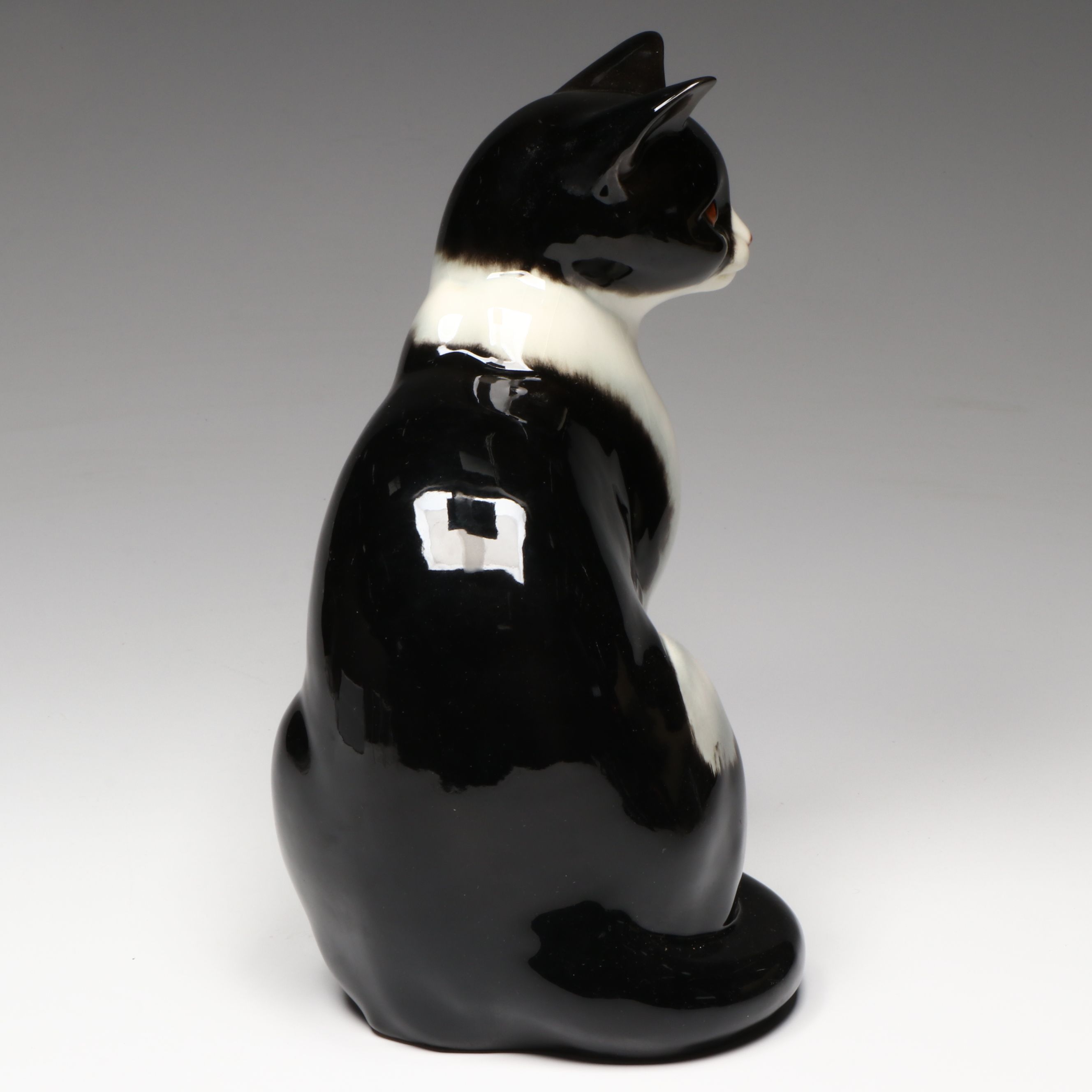 Vintage Goebel Tuxedo Cat Porcelain Figurine
