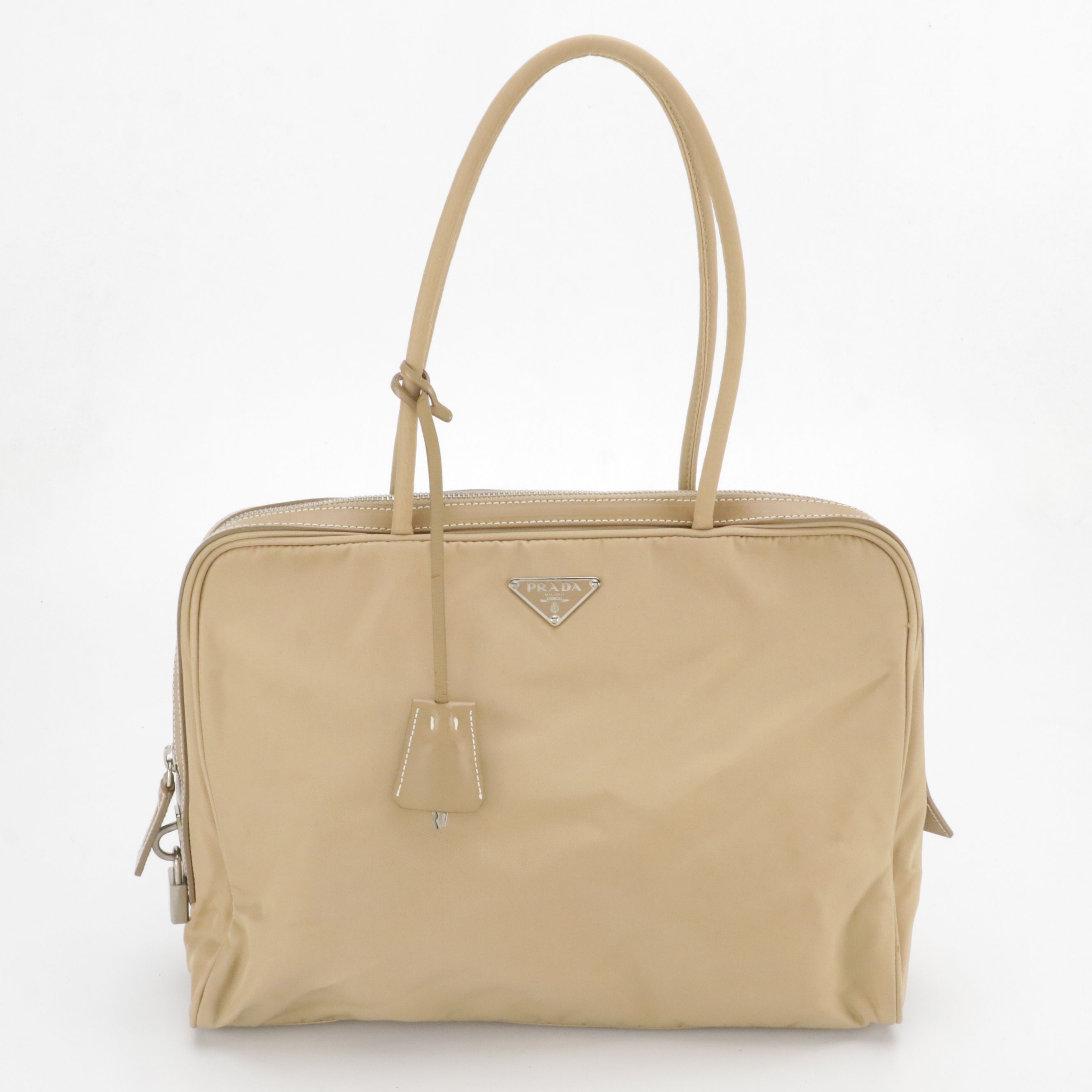 Prada Tessuto Nylon and Leather Shoulder Tote