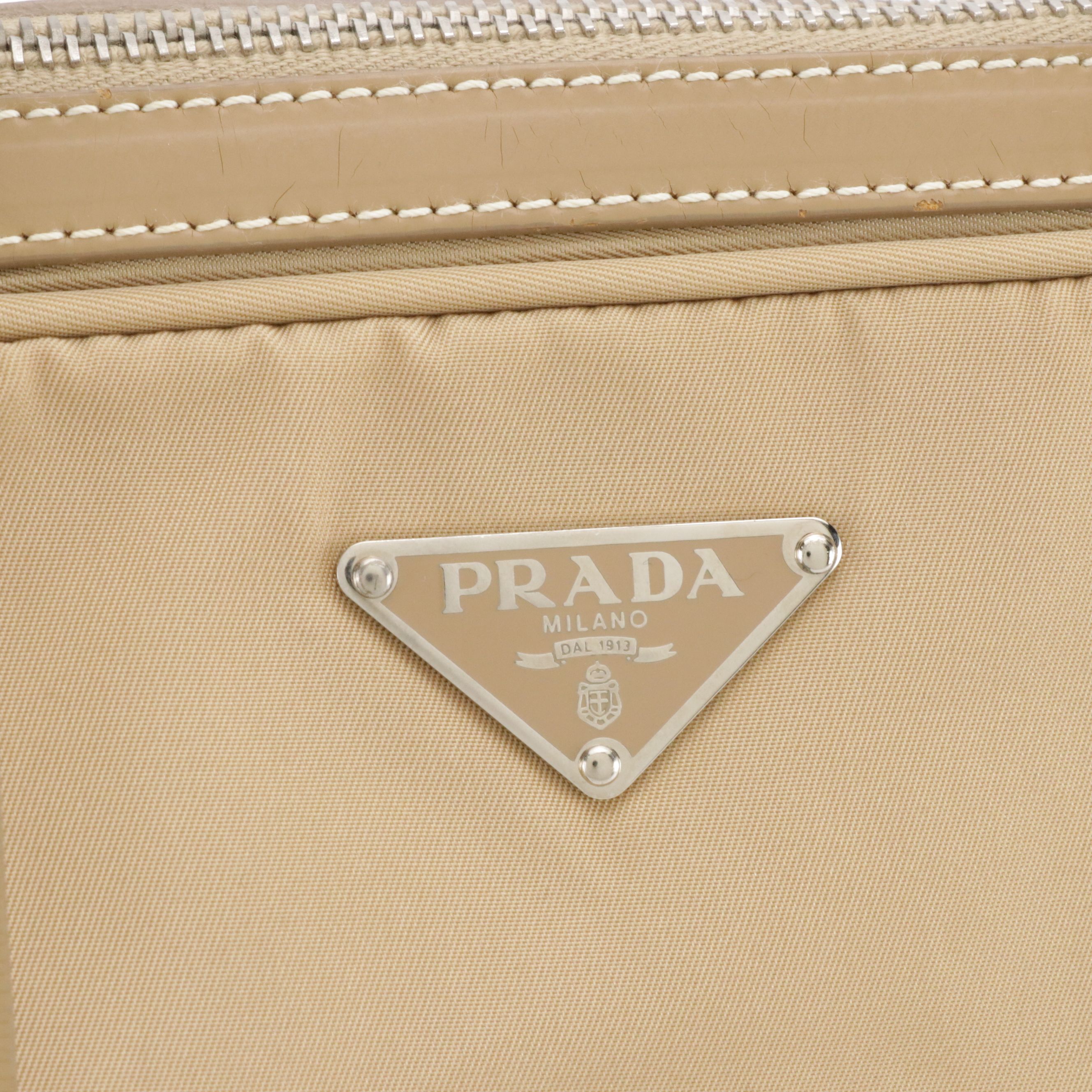 Prada Tessuto Nylon and Leather Shoulder Tote