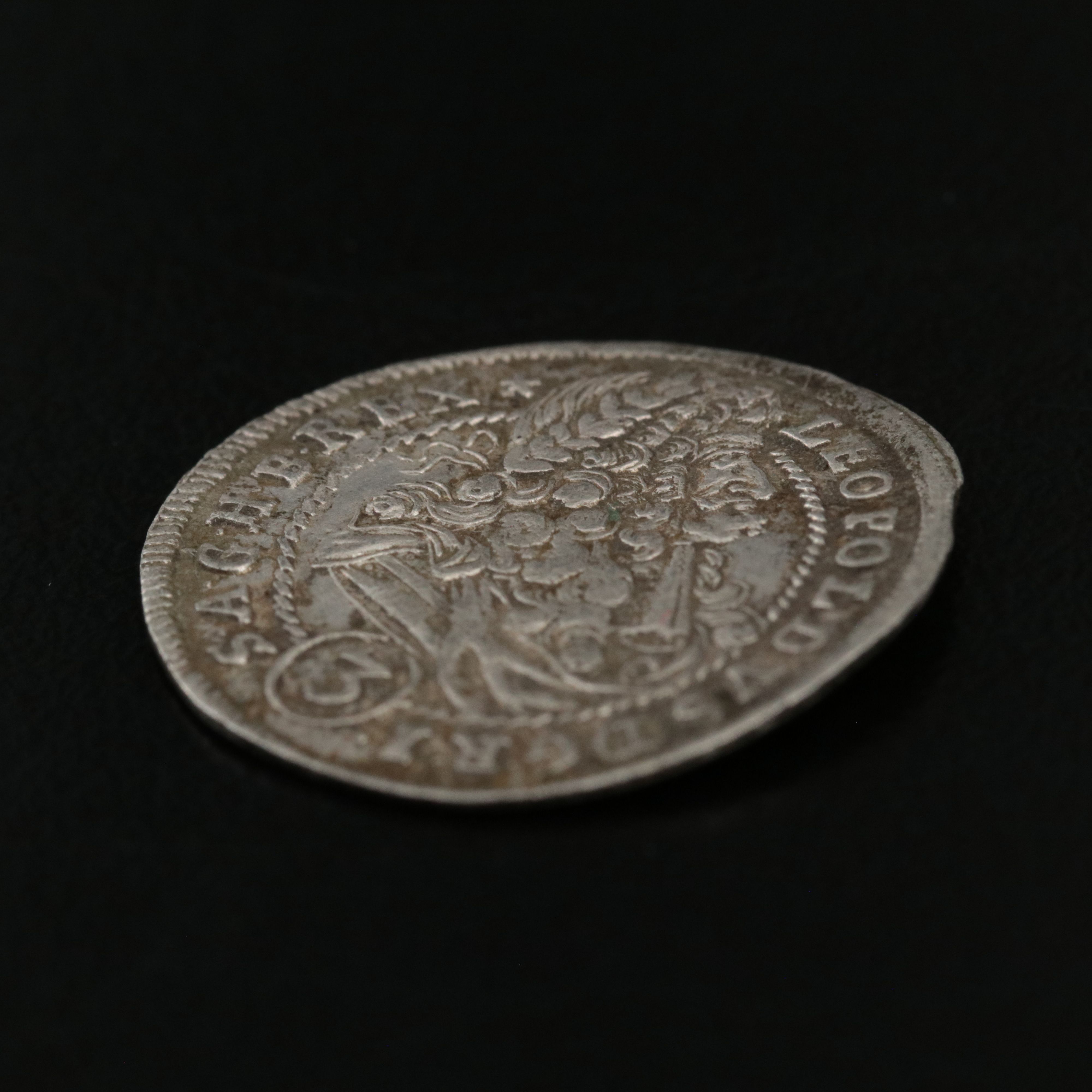 1699 Hungary 3-Kreuzer Silver Coin of Leopold I "The Hogmouth"