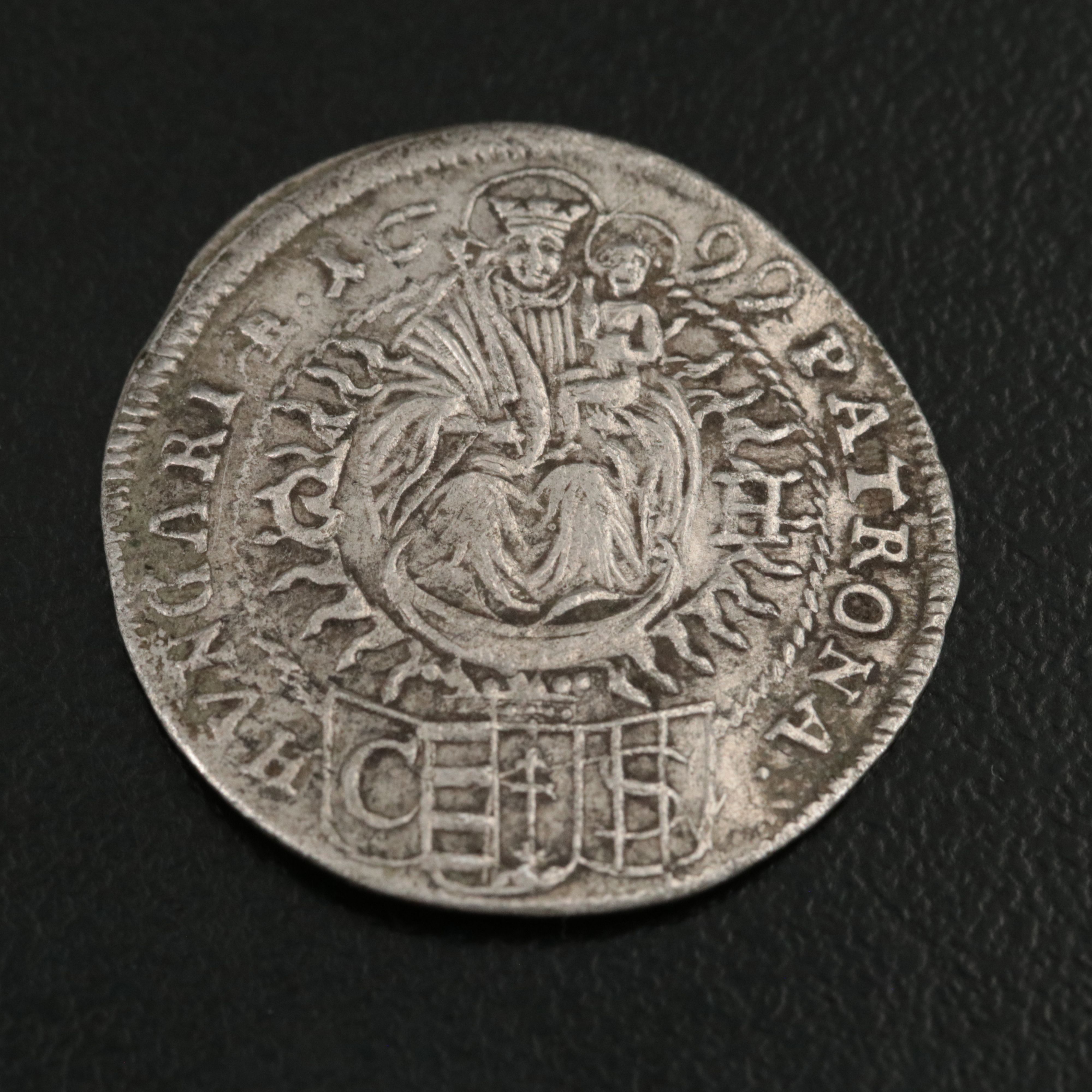 1699 Hungary 3-Kreuzer Silver Coin of Leopold I "The Hogmouth"