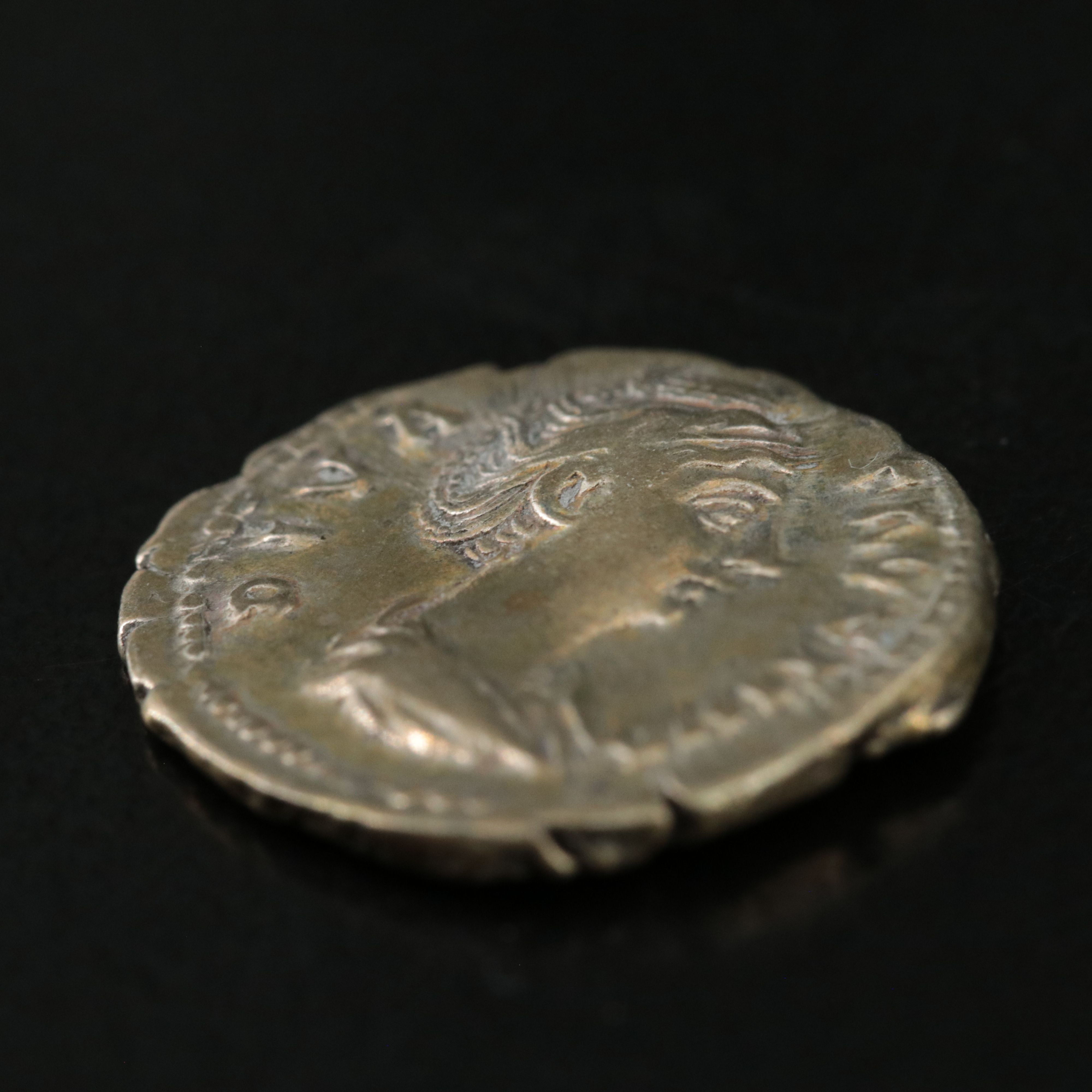 Ancient Roman Imperial AR Denarius Coin of Faustina I, ca. 141 A.D.