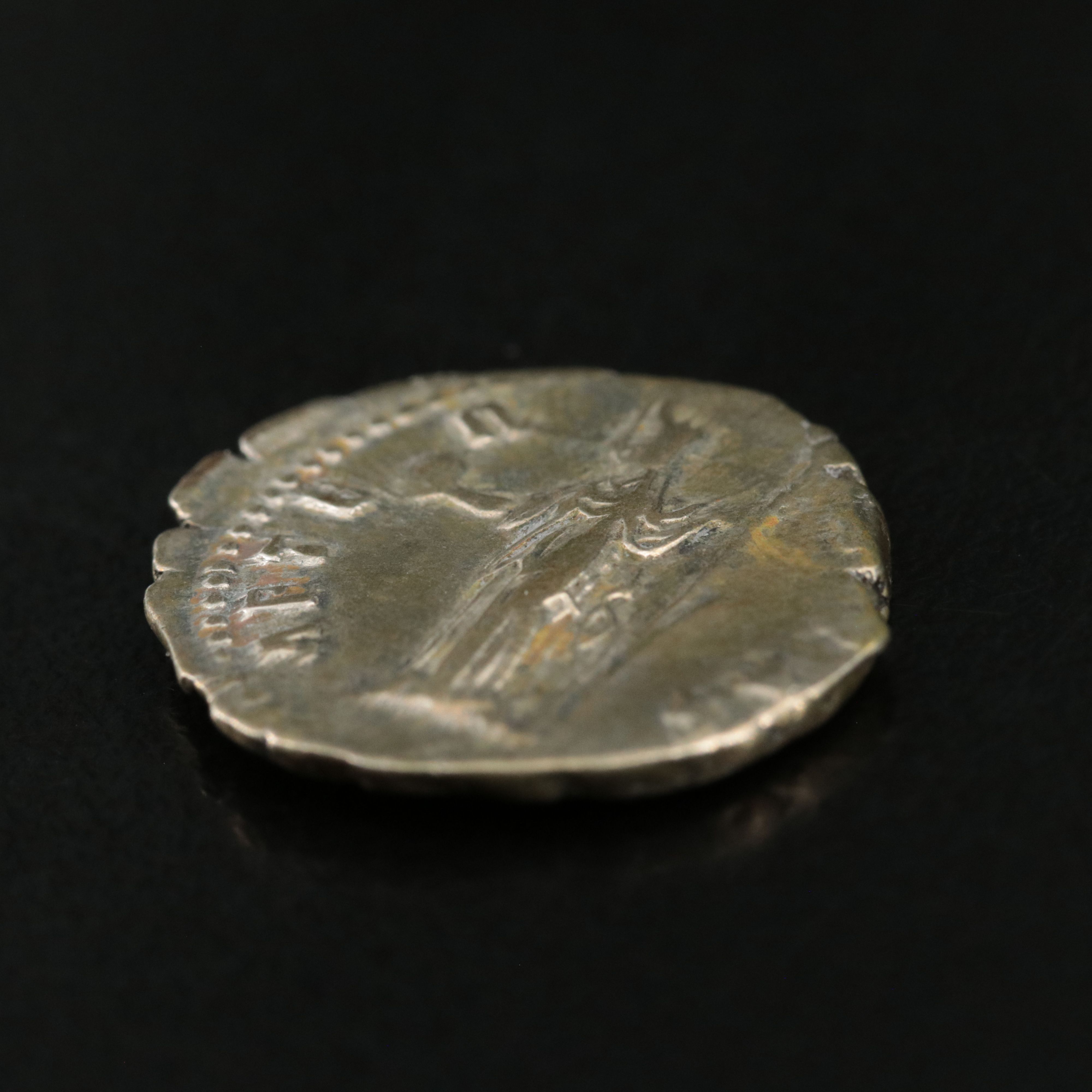 Ancient Roman Imperial AR Denarius Coin of Faustina I, ca. 141 A.D.