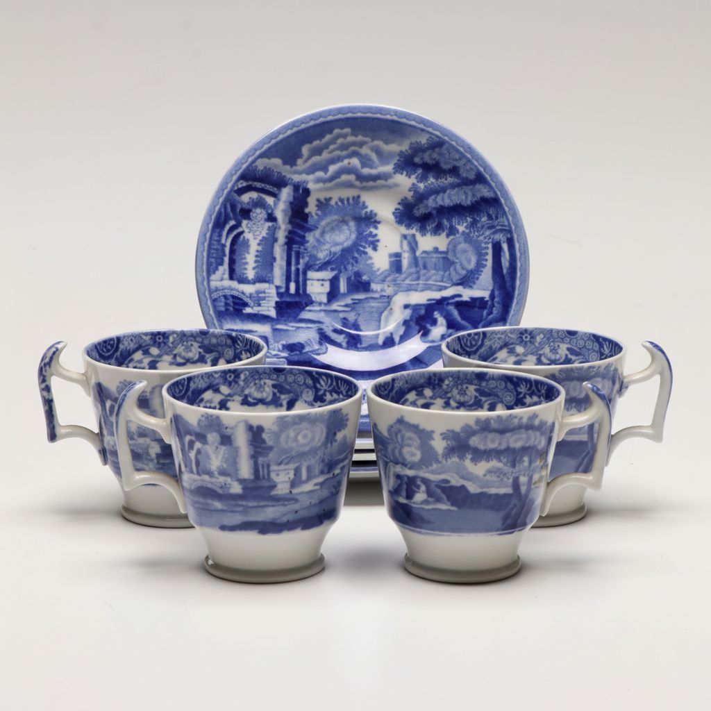 Copeland Spode Blue on White Porcelain Tea Service