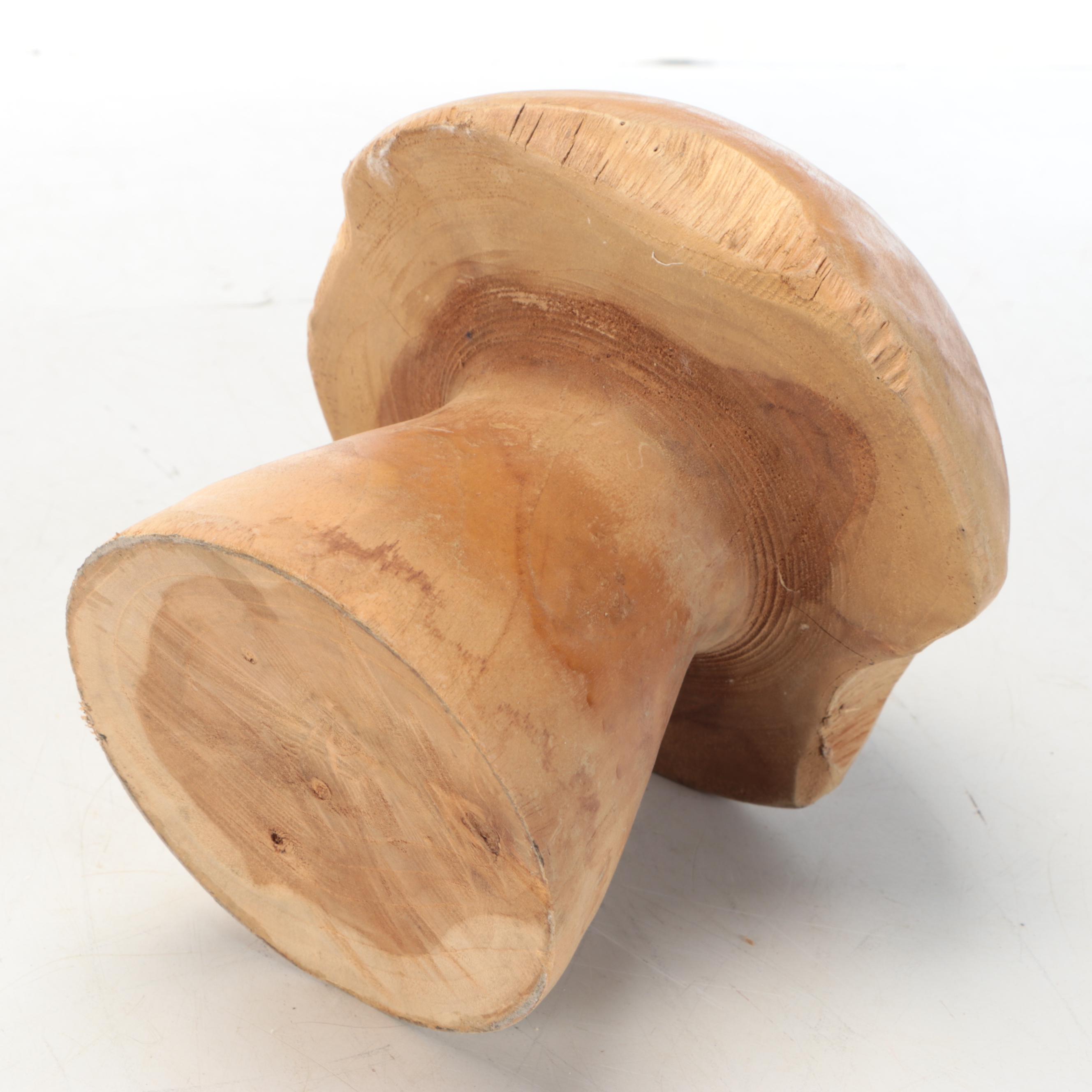 Handcrafted Burl Wood Mushrooms