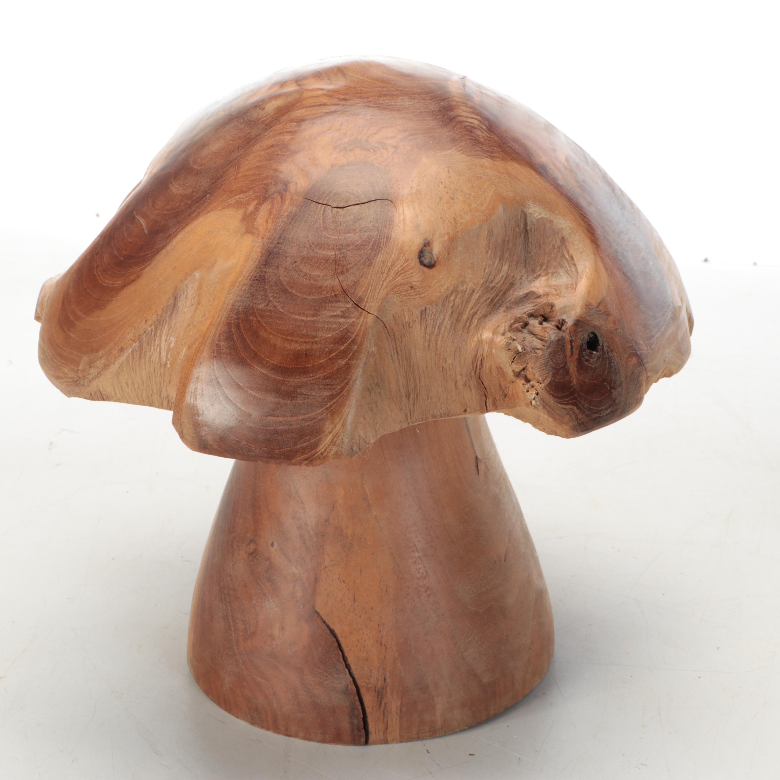 Handcrafted Burl Wood Mushrooms