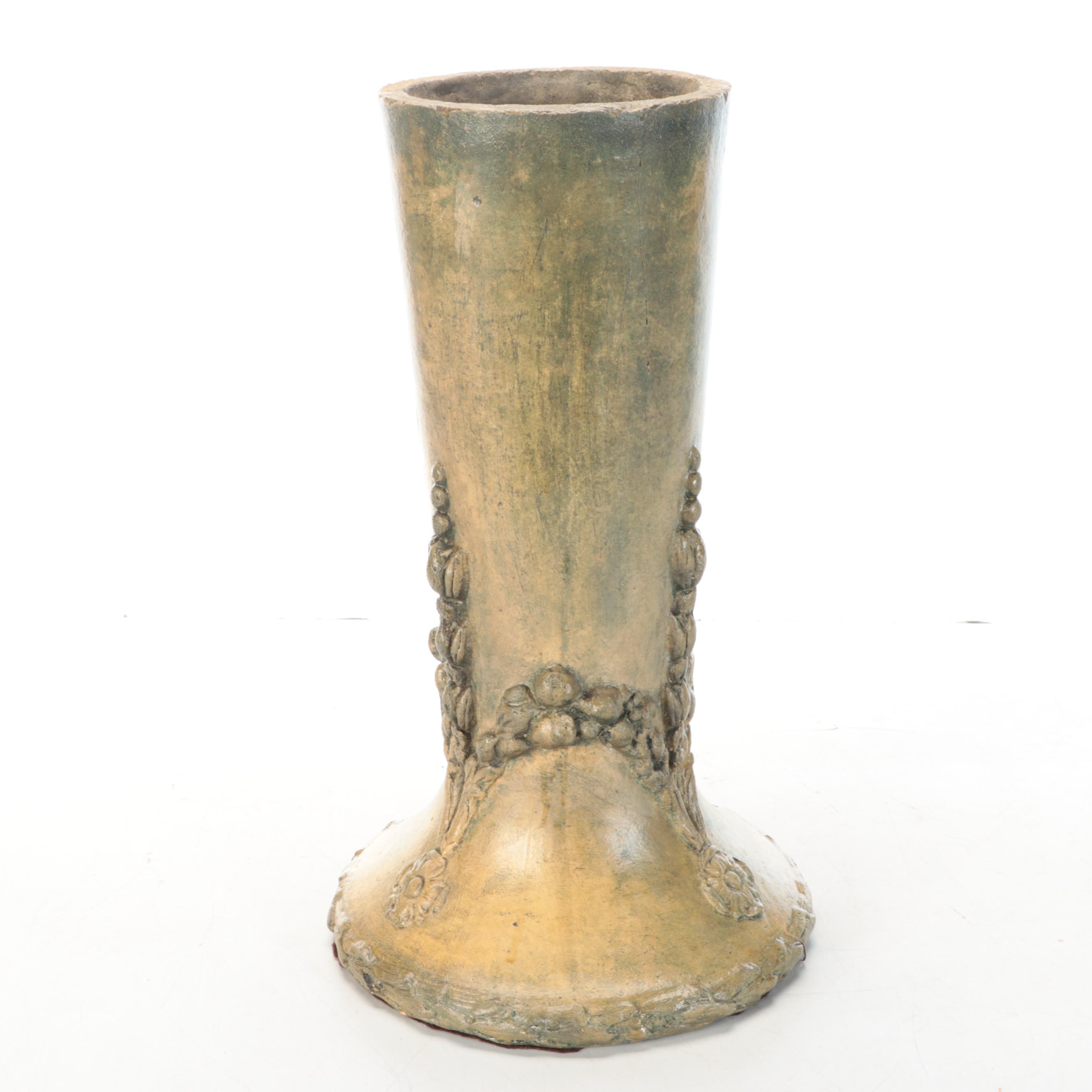 Art Nouveau Style Concrete Planter