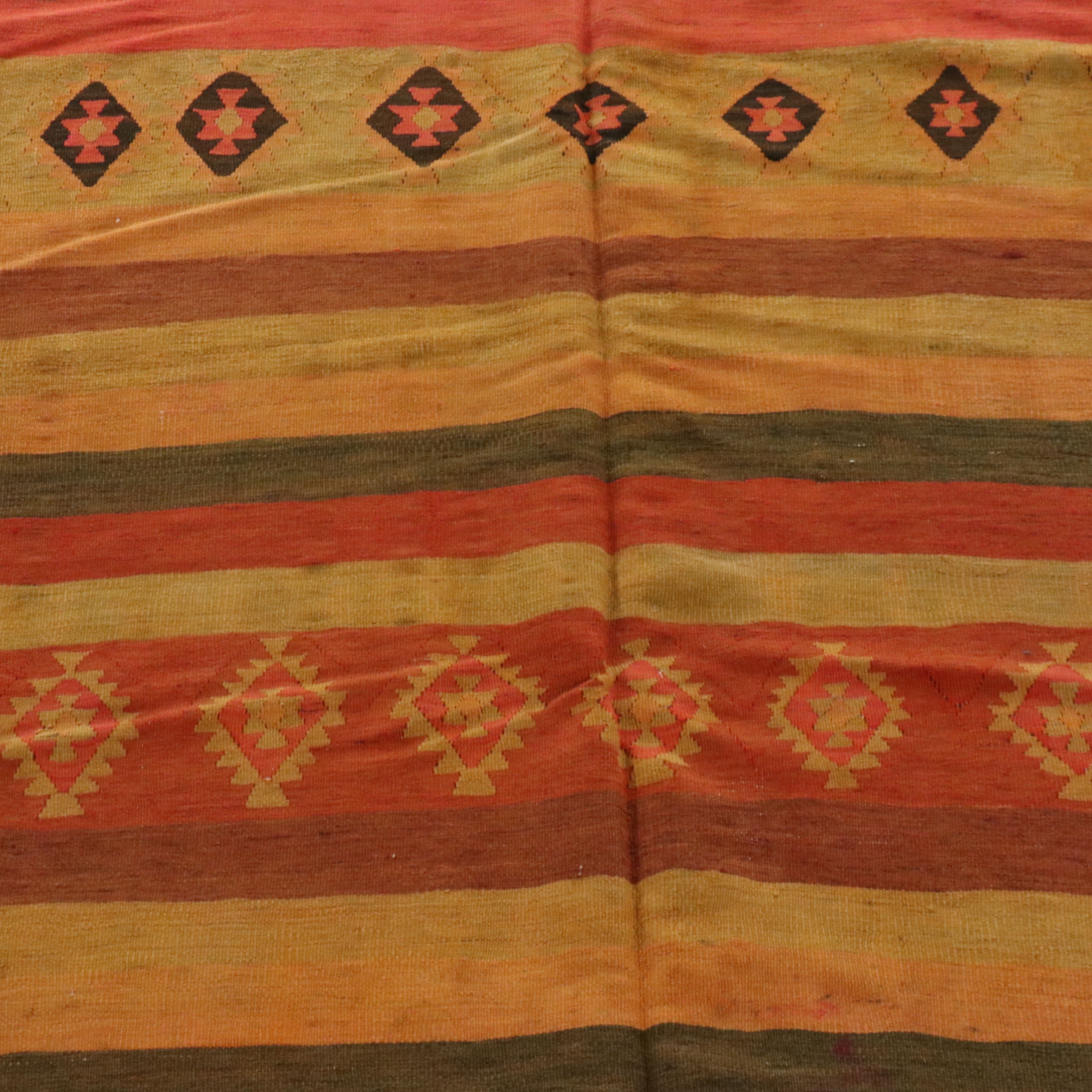 5'4 x 11'10 Handwoven Persian Kilim Area Rug