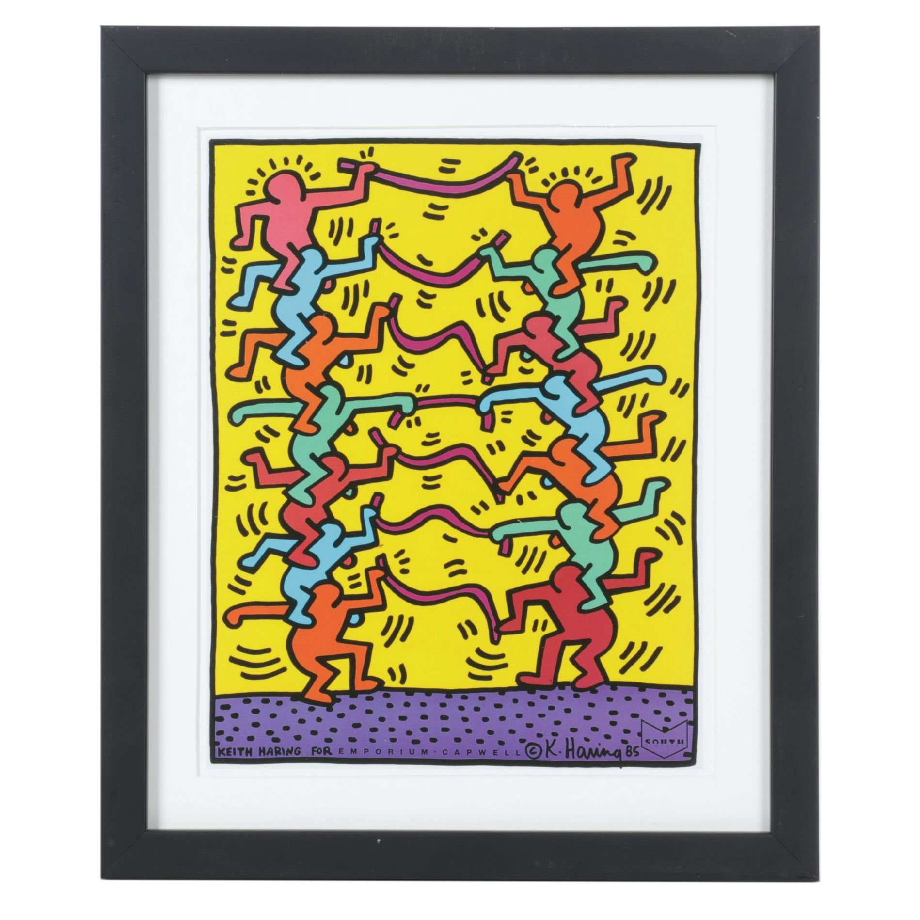 Offset Lithograph after Keith Haring Exhibition Poster for Emporium Capwell