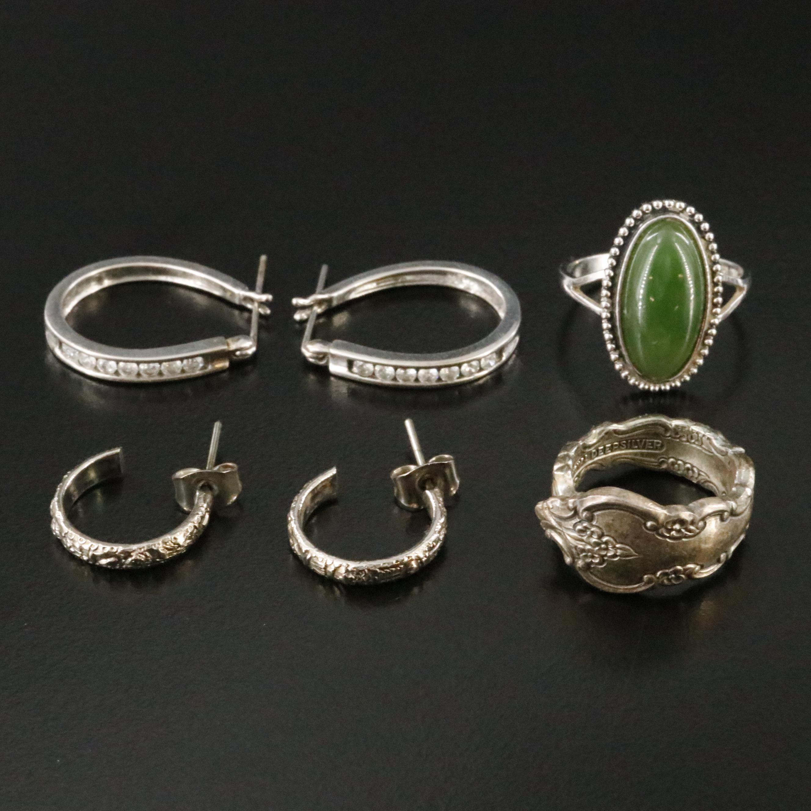 Sterling, Diamond and Nephrite Featured in Jewelry Collection