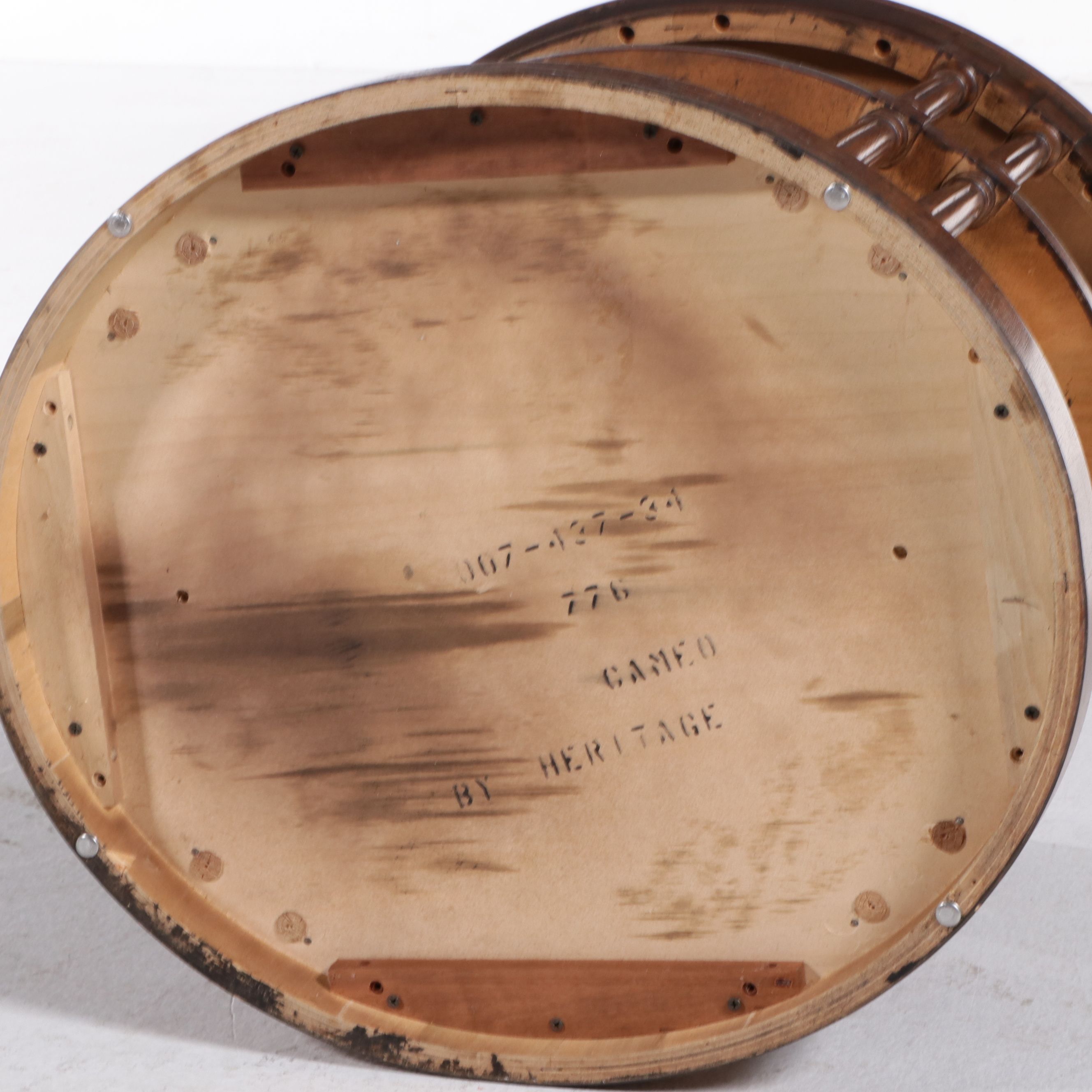 Regency Style Three-Tiered Walnut Finish Side Table