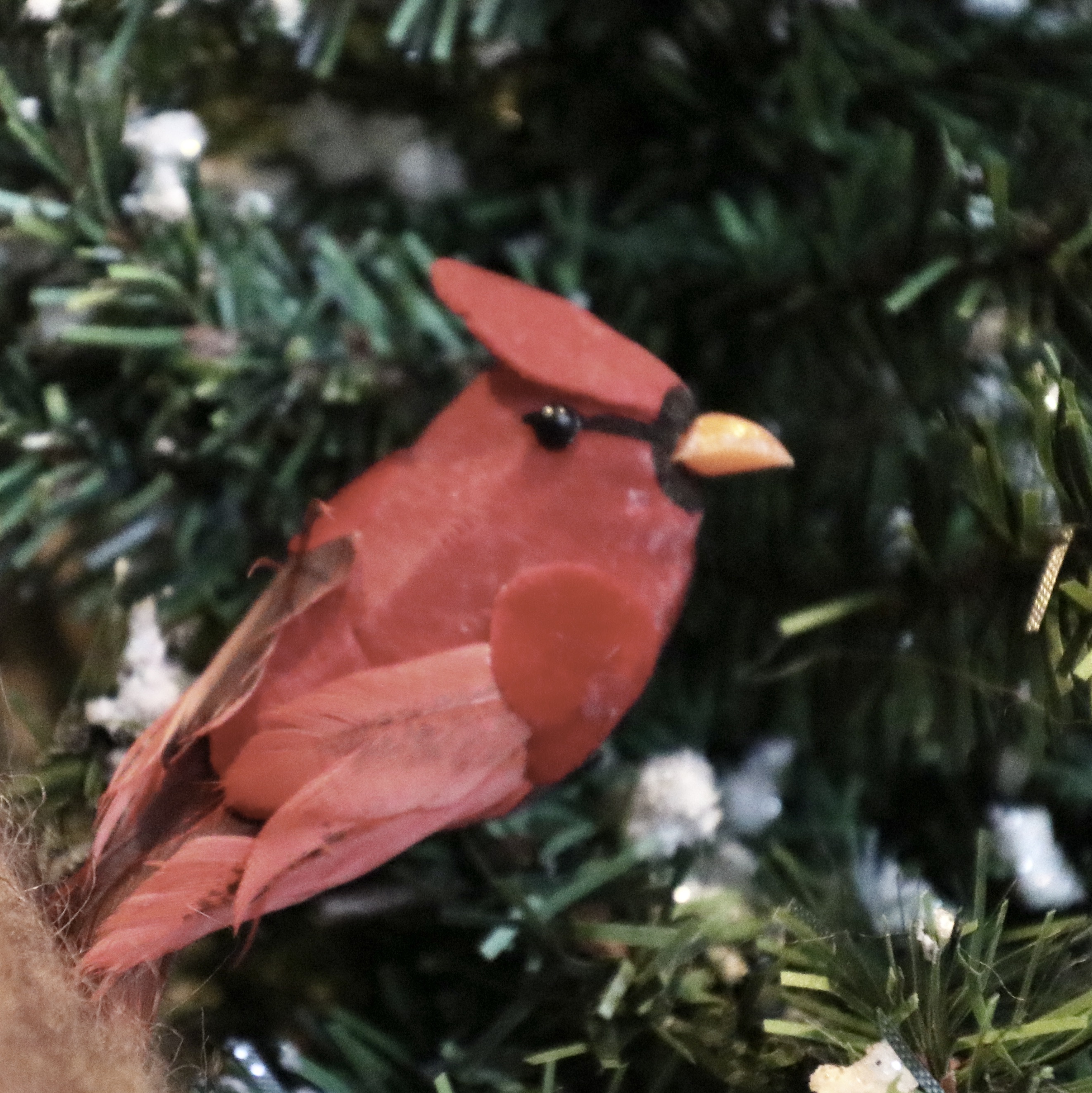 Woodland Christmas Mantel Decor with Flocked Garland