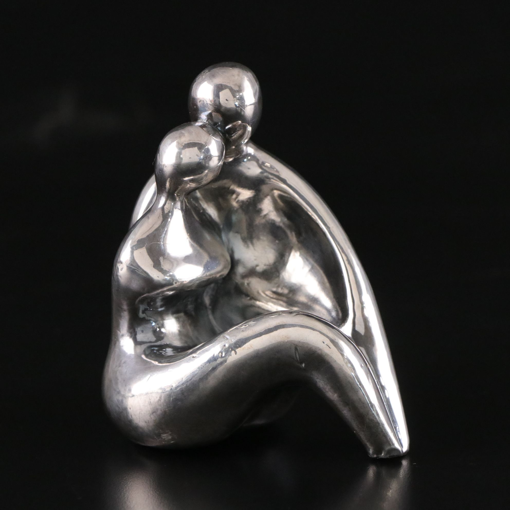 Devora Jaron  Modernist Sterling Silver  "Couple I" Figurine