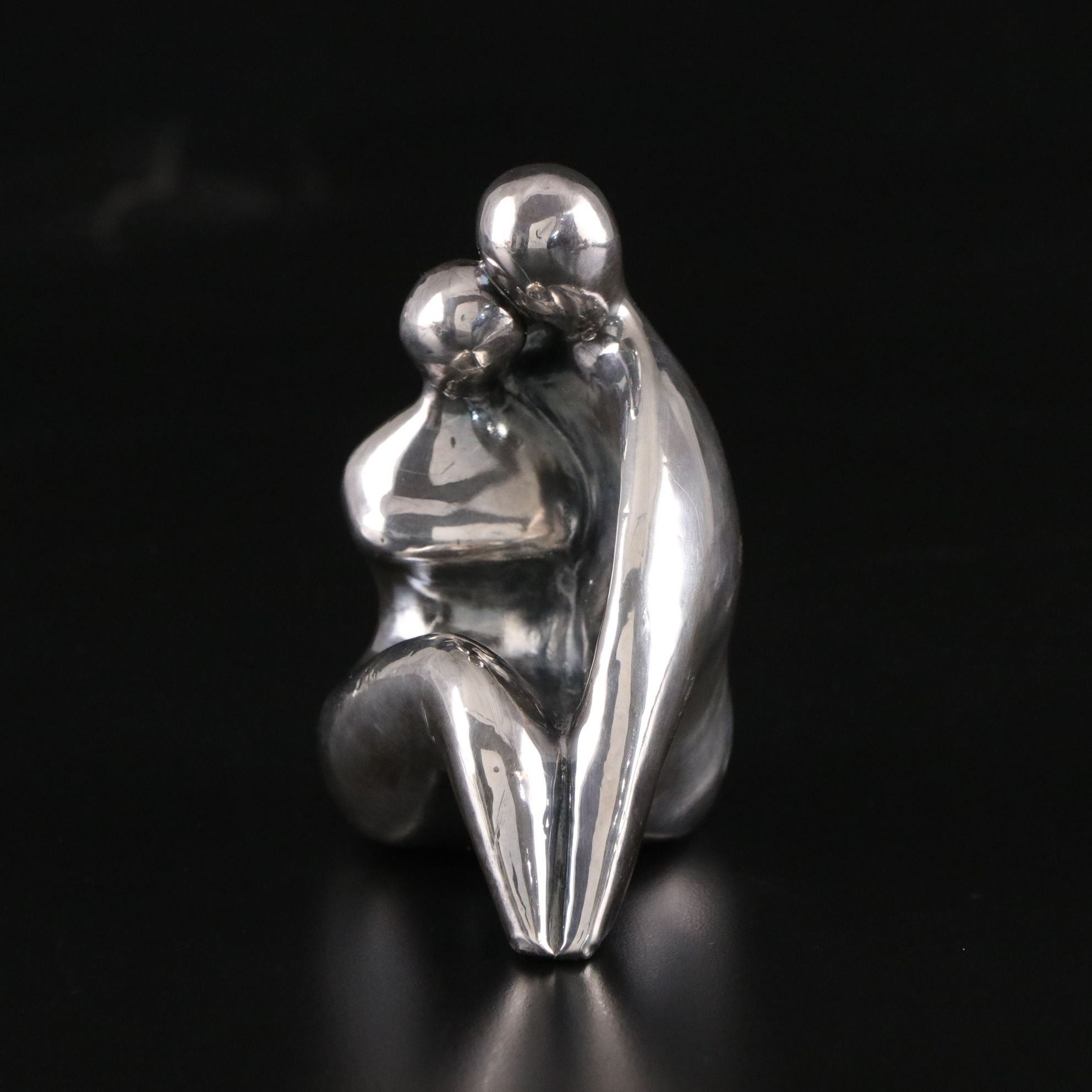 Devora Jaron  Modernist Sterling Silver  "Couple I" Figurine