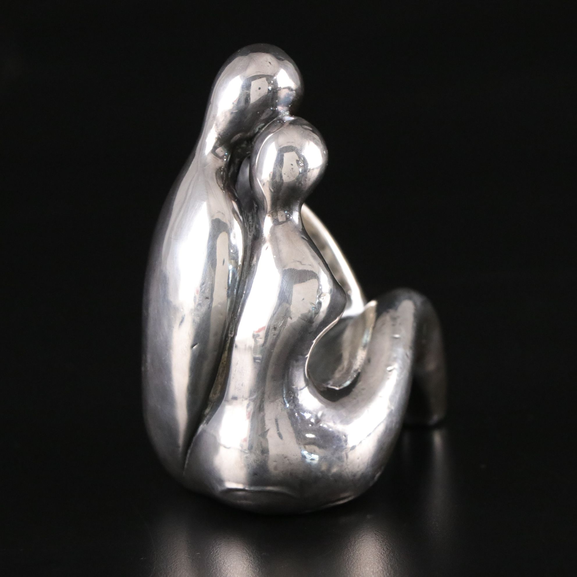 Devora Jaron  Modernist Sterling Silver  "Couple I" Figurine