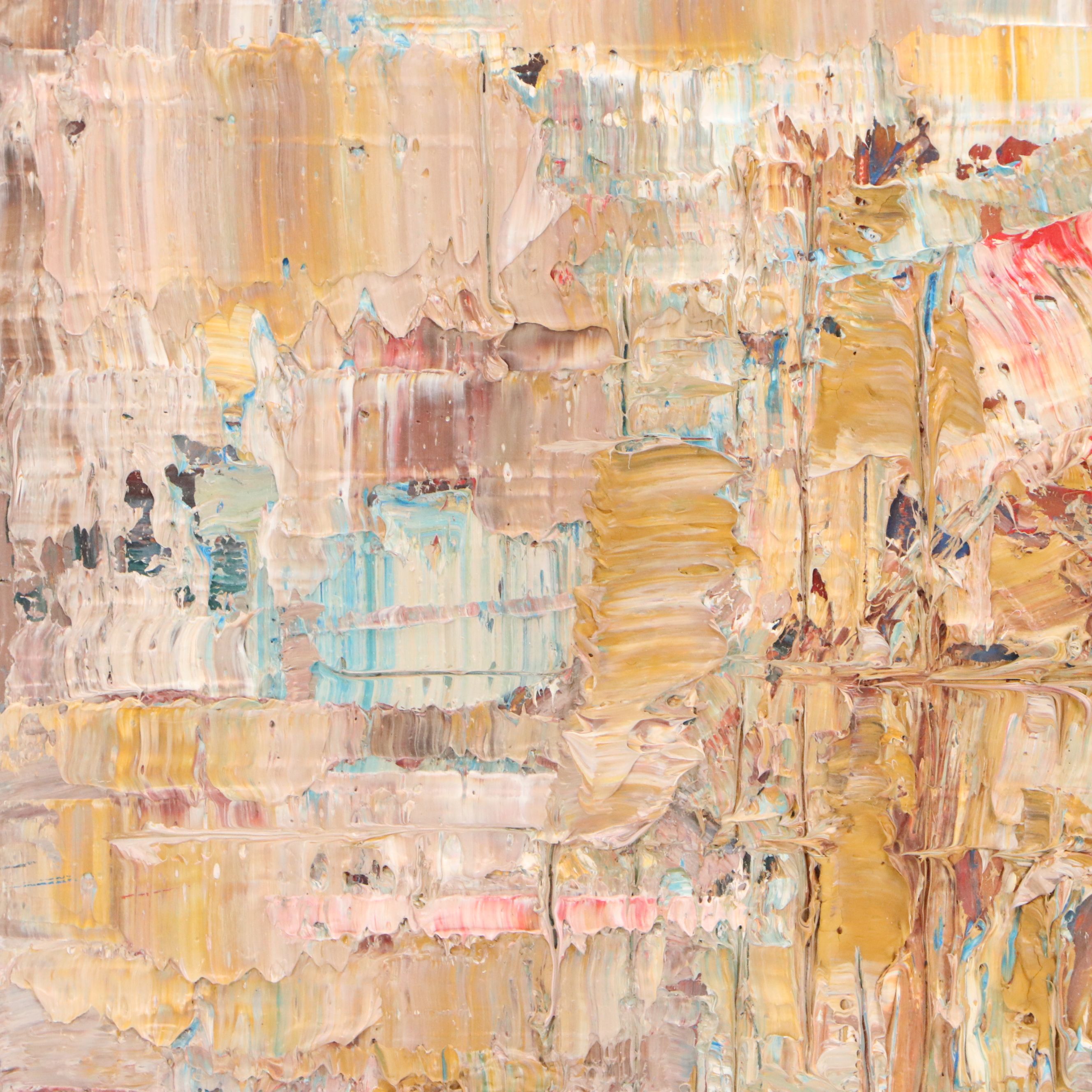 Jack Meanwell Abstract Expressionist Oil Painting, Late 20th Century