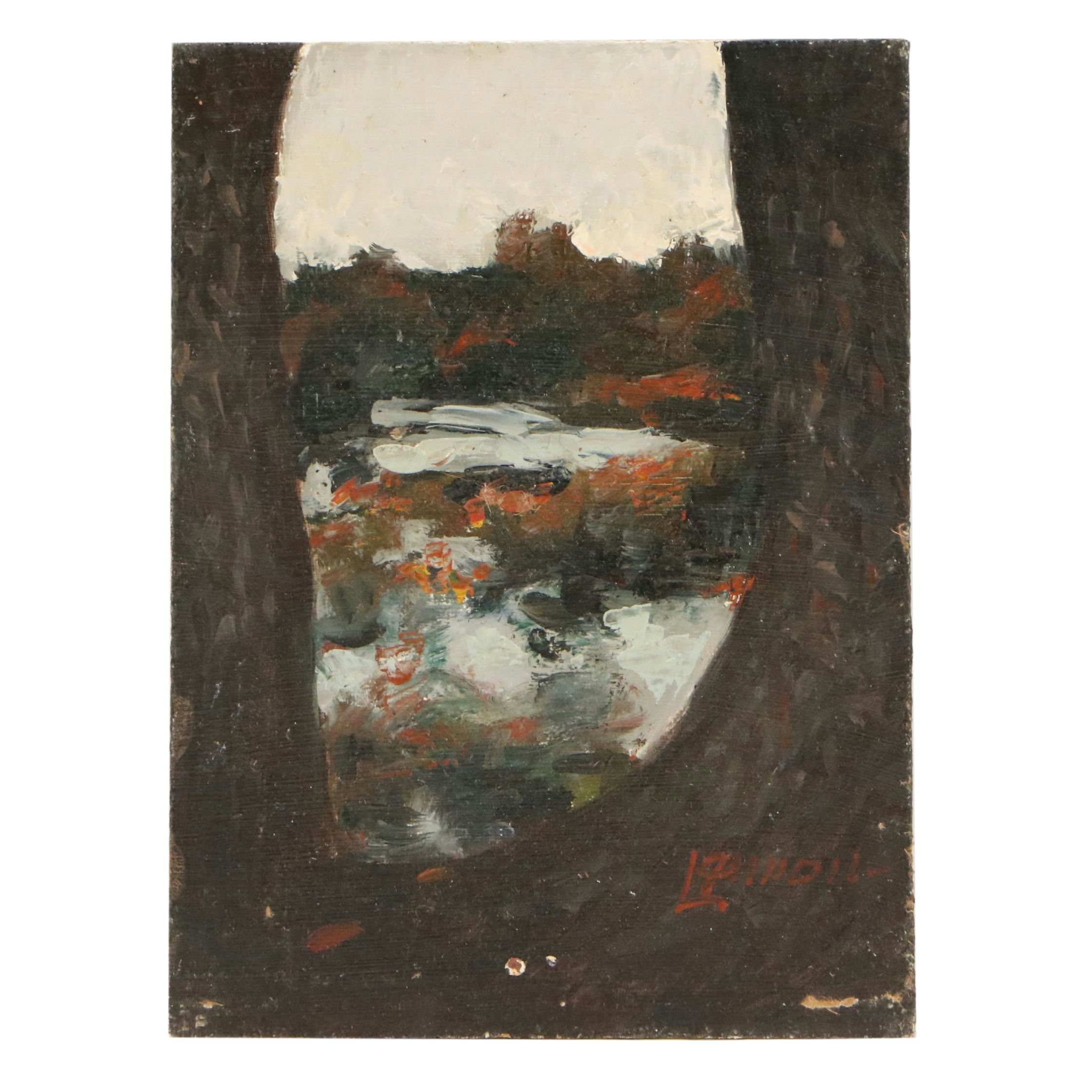 Bernard Lennon Landscape Oil Painting, Mid-20th Century