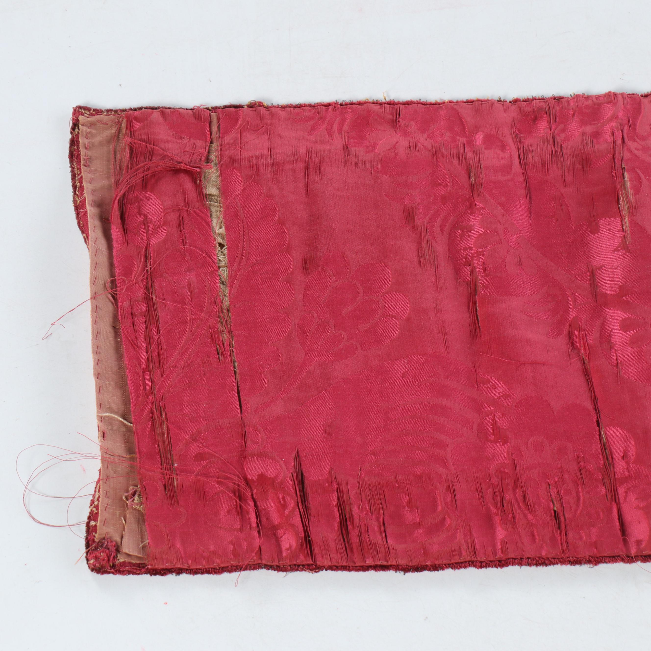 Antique Clerical Three-Panel Religious Goldwork Orphrey Band, 17th Century