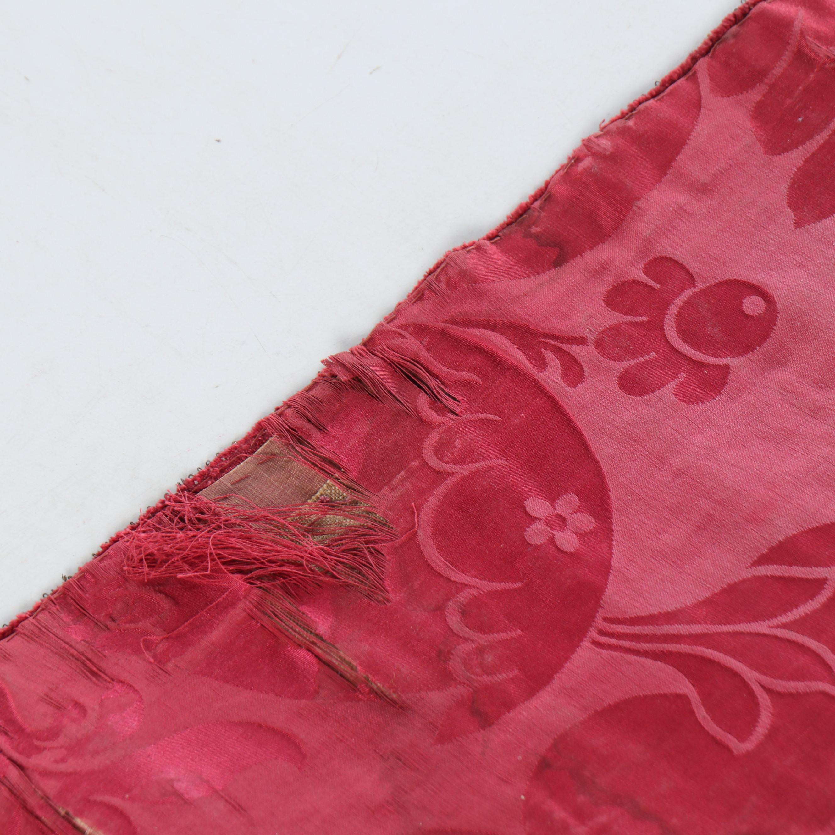 Antique Clerical Three-Panel Religious Goldwork Orphrey Band, 17th Century