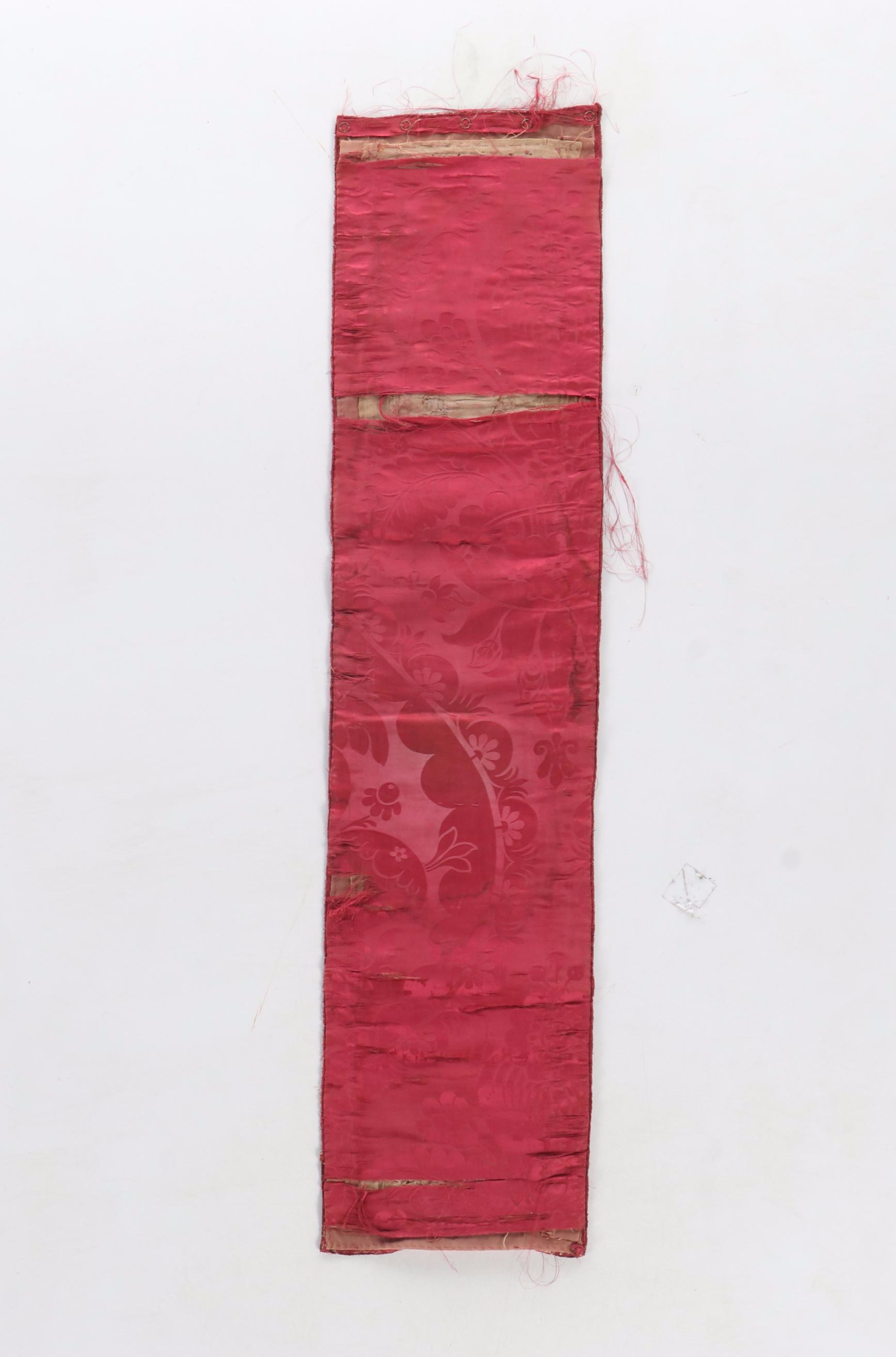 Antique Clerical Three-Panel Religious Goldwork Orphrey Band, 17th Century