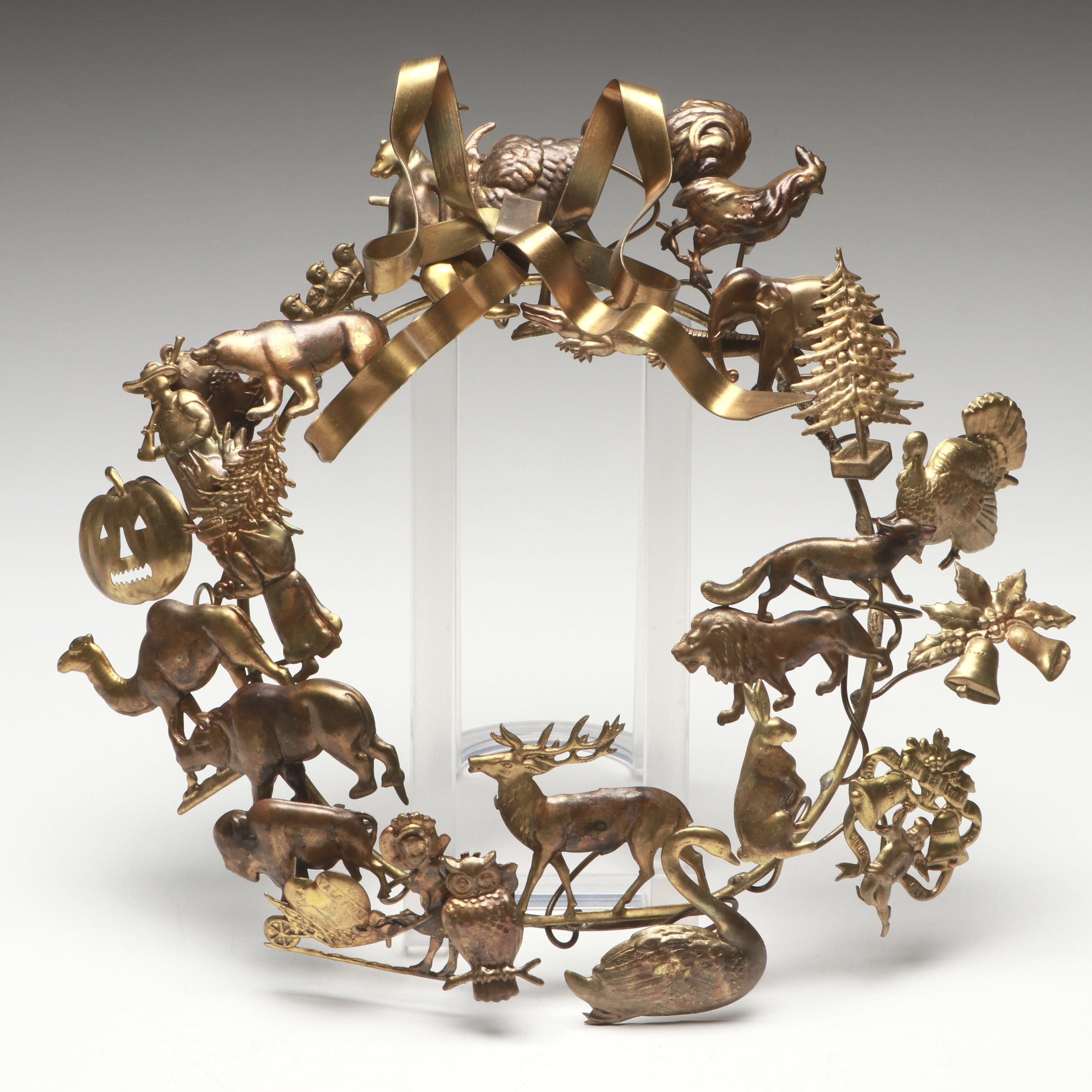 Dresden Petites Choses All-Holiday Brass Wreath