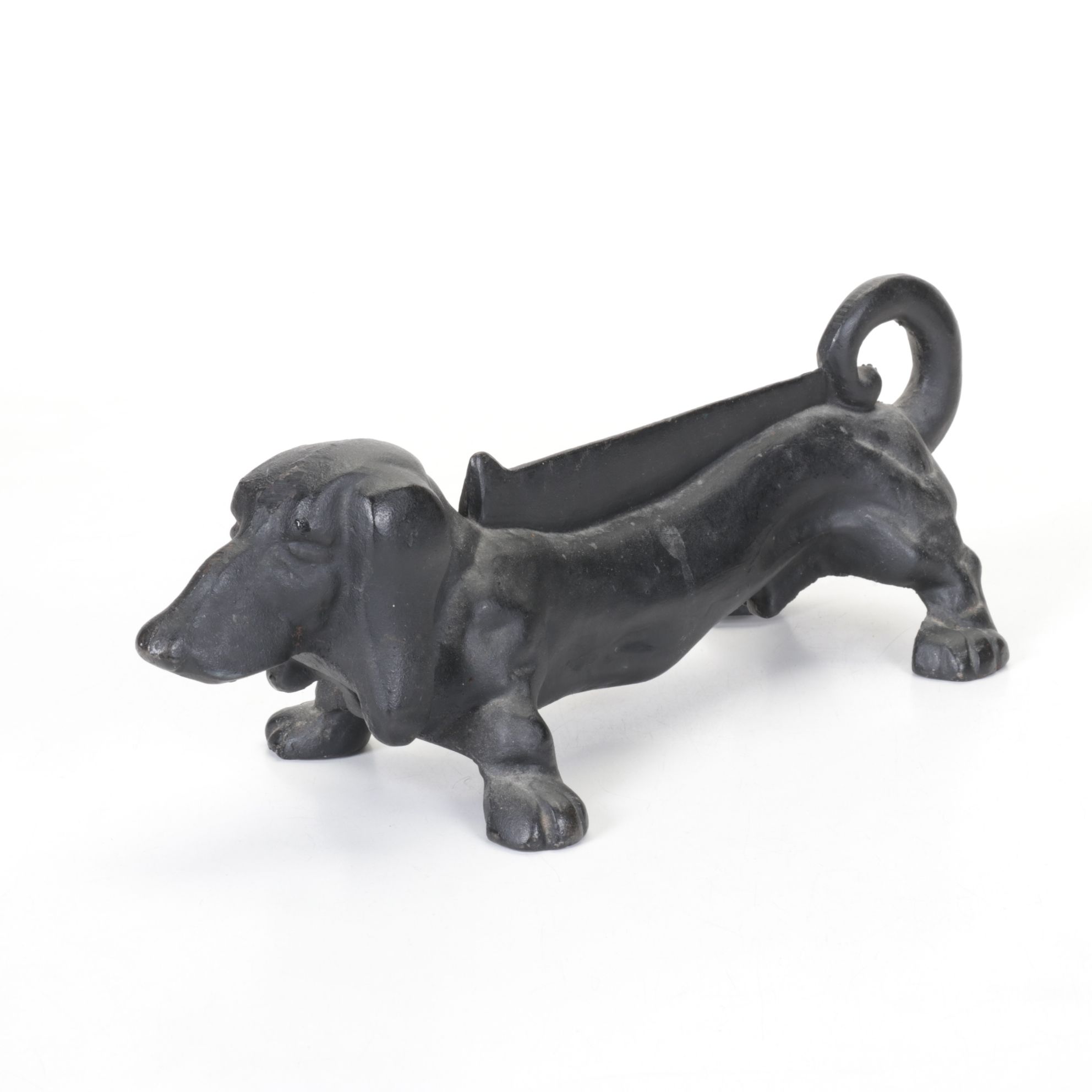 Black Cast Iron Dachshund Boot Scraper