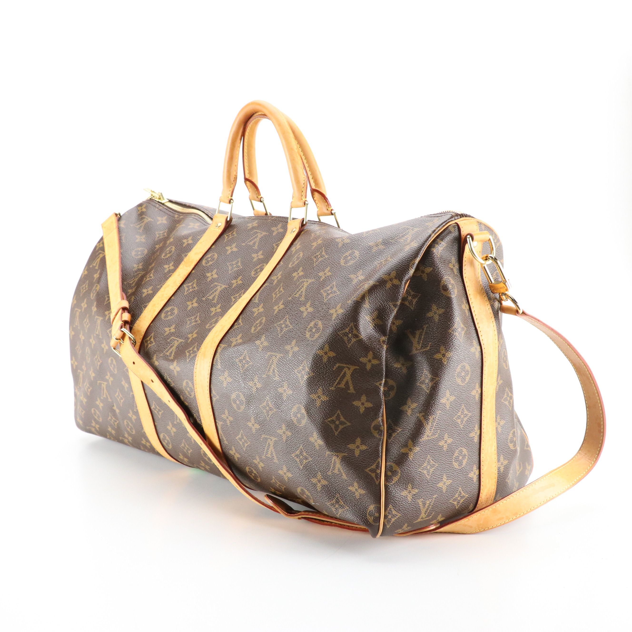 Louis Vuitton Keepall 55 Bandoulière in Monogram Canvas and Vachetta Leather