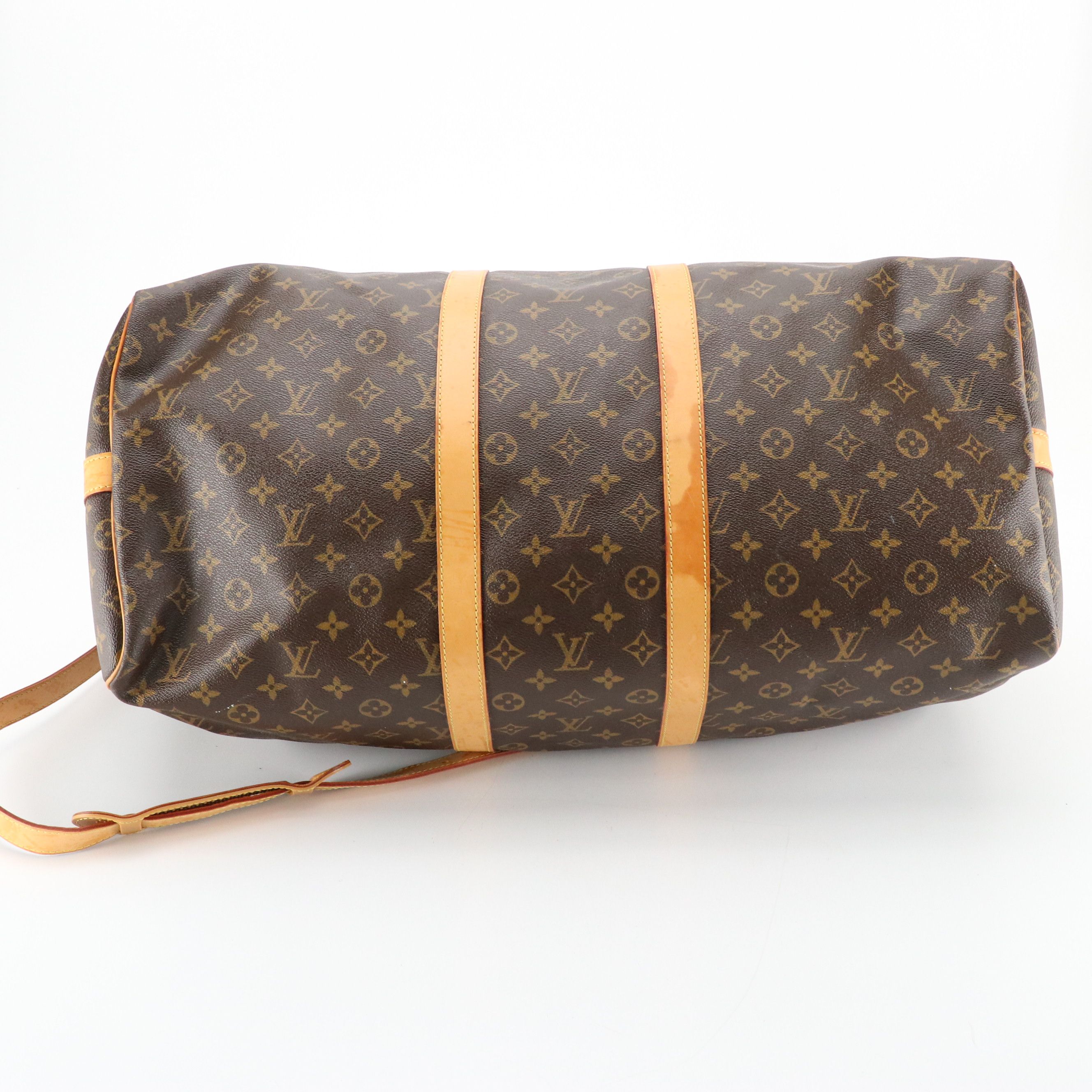 Louis Vuitton Keepall 55 Bandoulière in Monogram Canvas and Vachetta Leather
