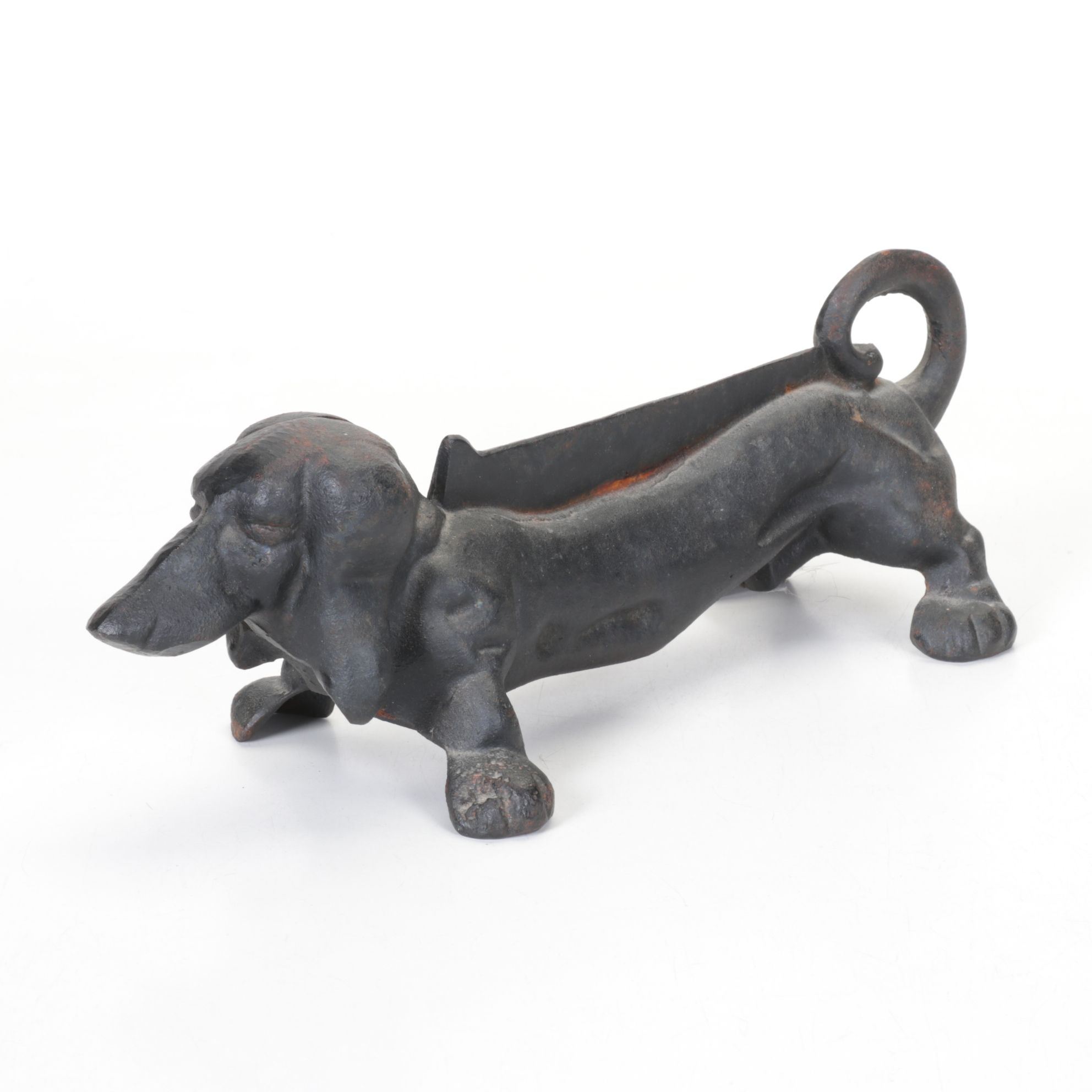 Black Cast Iron Dachshund Boot Scraper