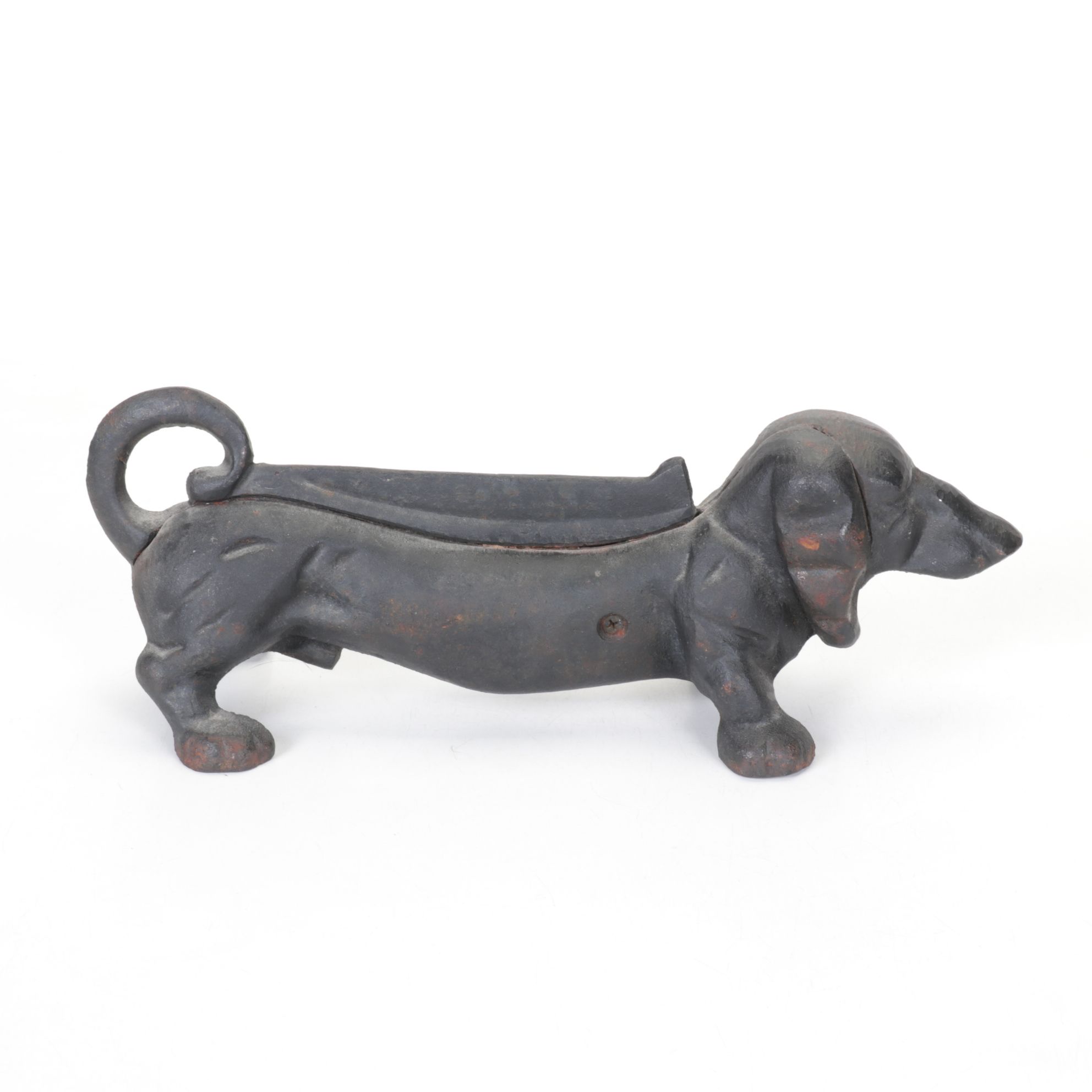 Black Cast Iron Dachshund Boot Scraper