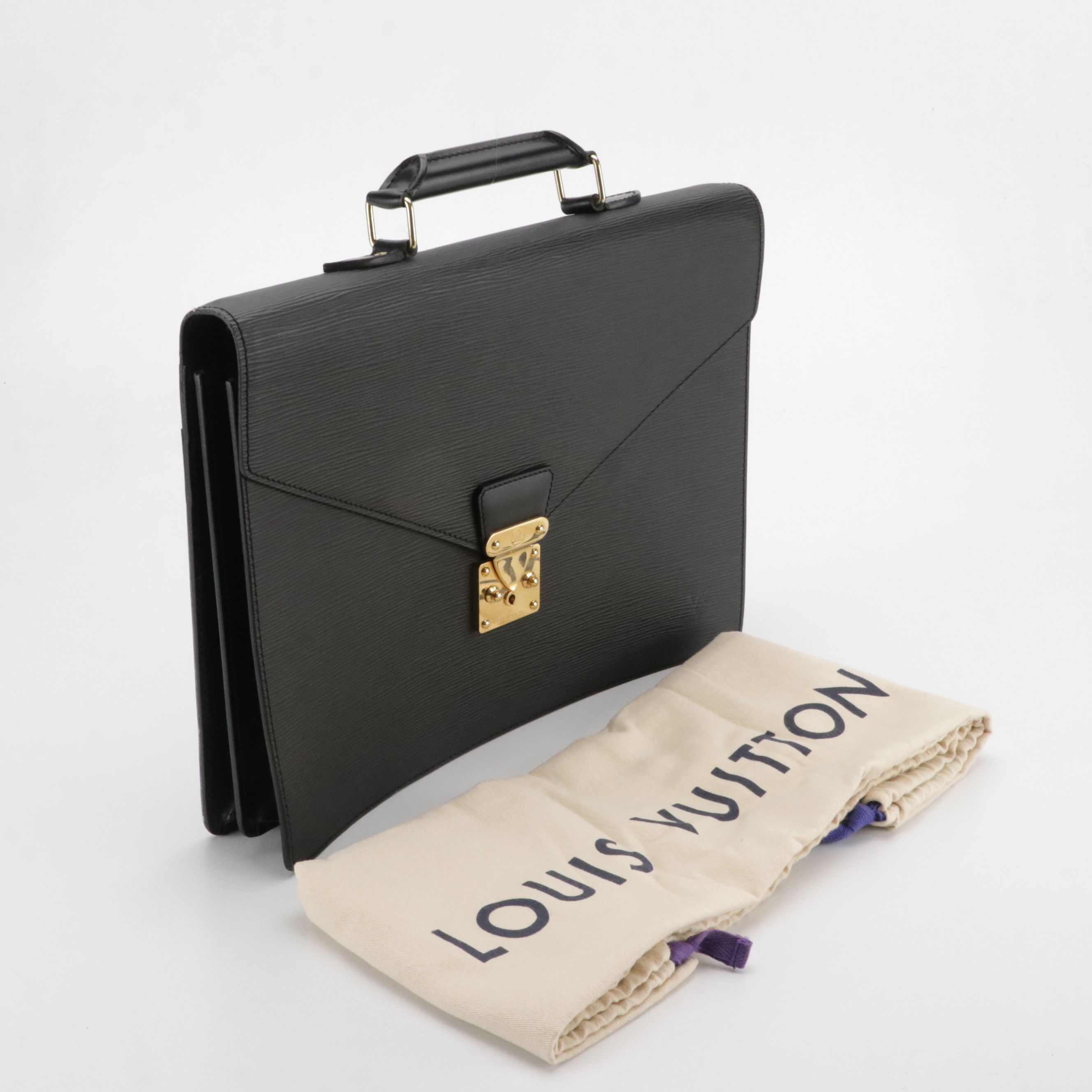 Louis Vuitton Serviette Ambassadeur Business Bag in Epi and Smooth Leather