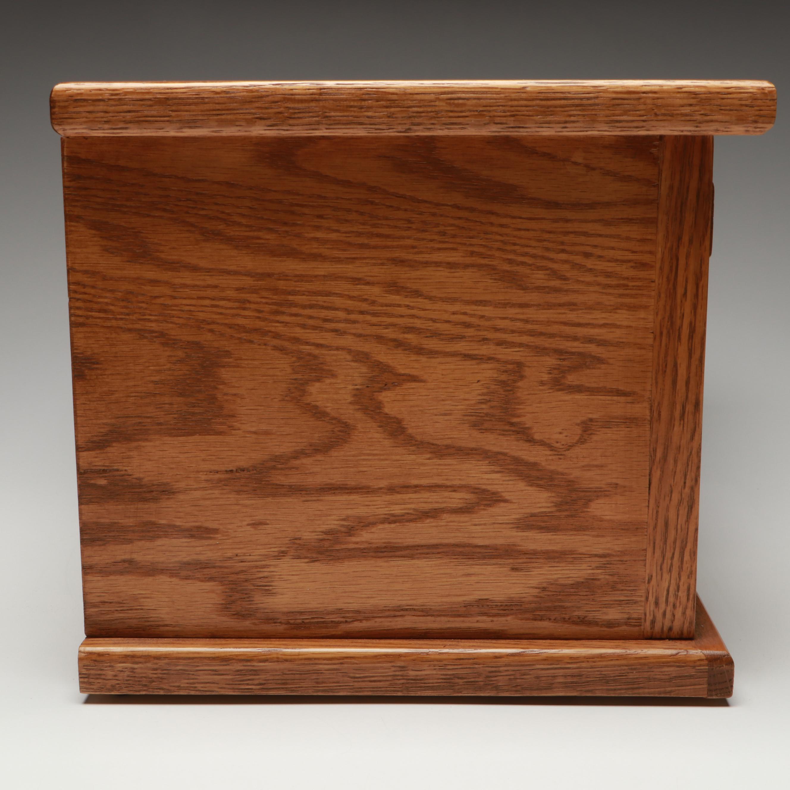 Oak Four-Drawer Pen Display Case