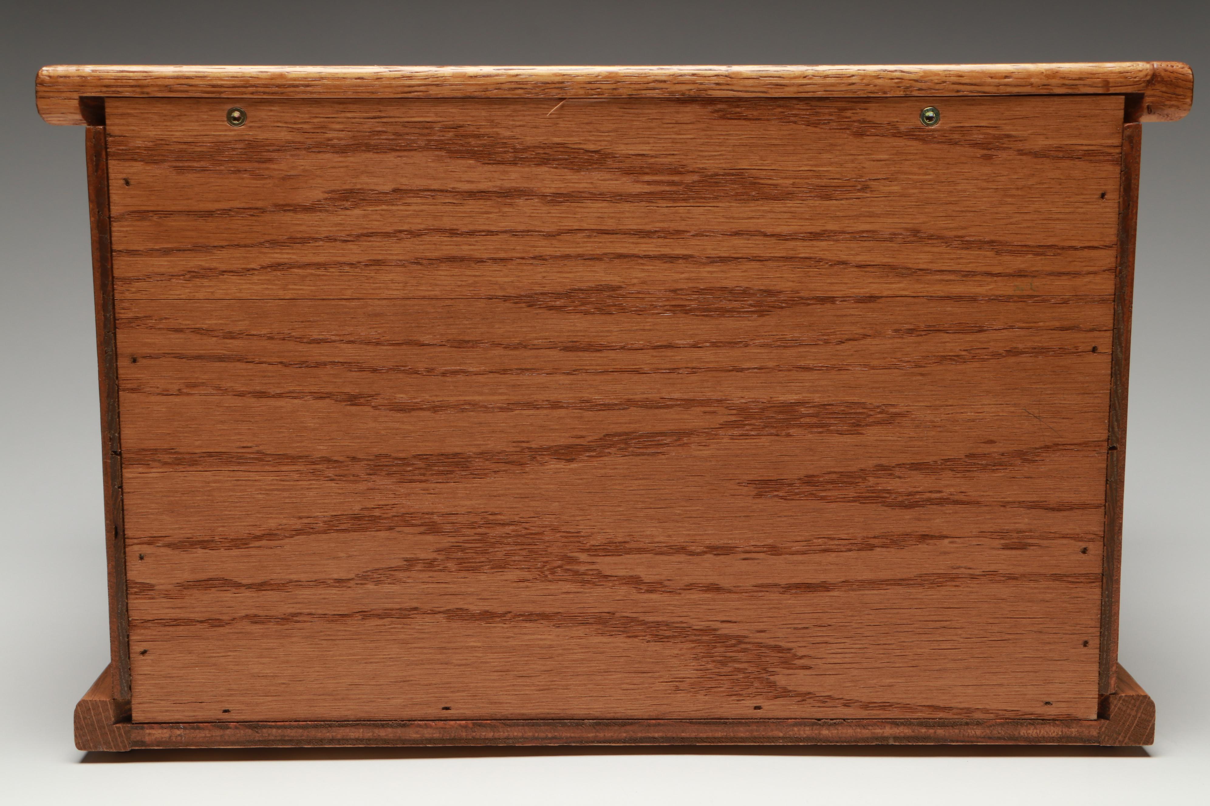 Oak Four-Drawer Pen Display Case