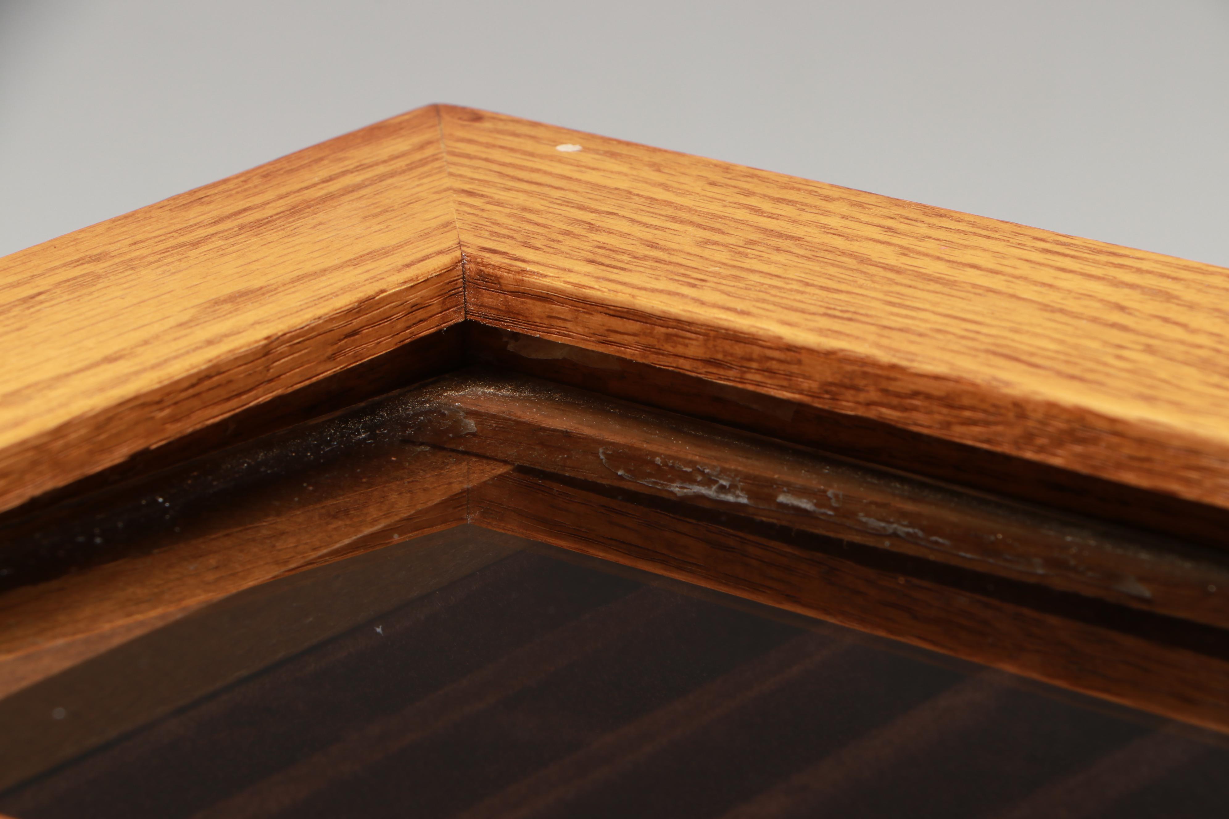 Oak Four-Drawer Pen Display Case