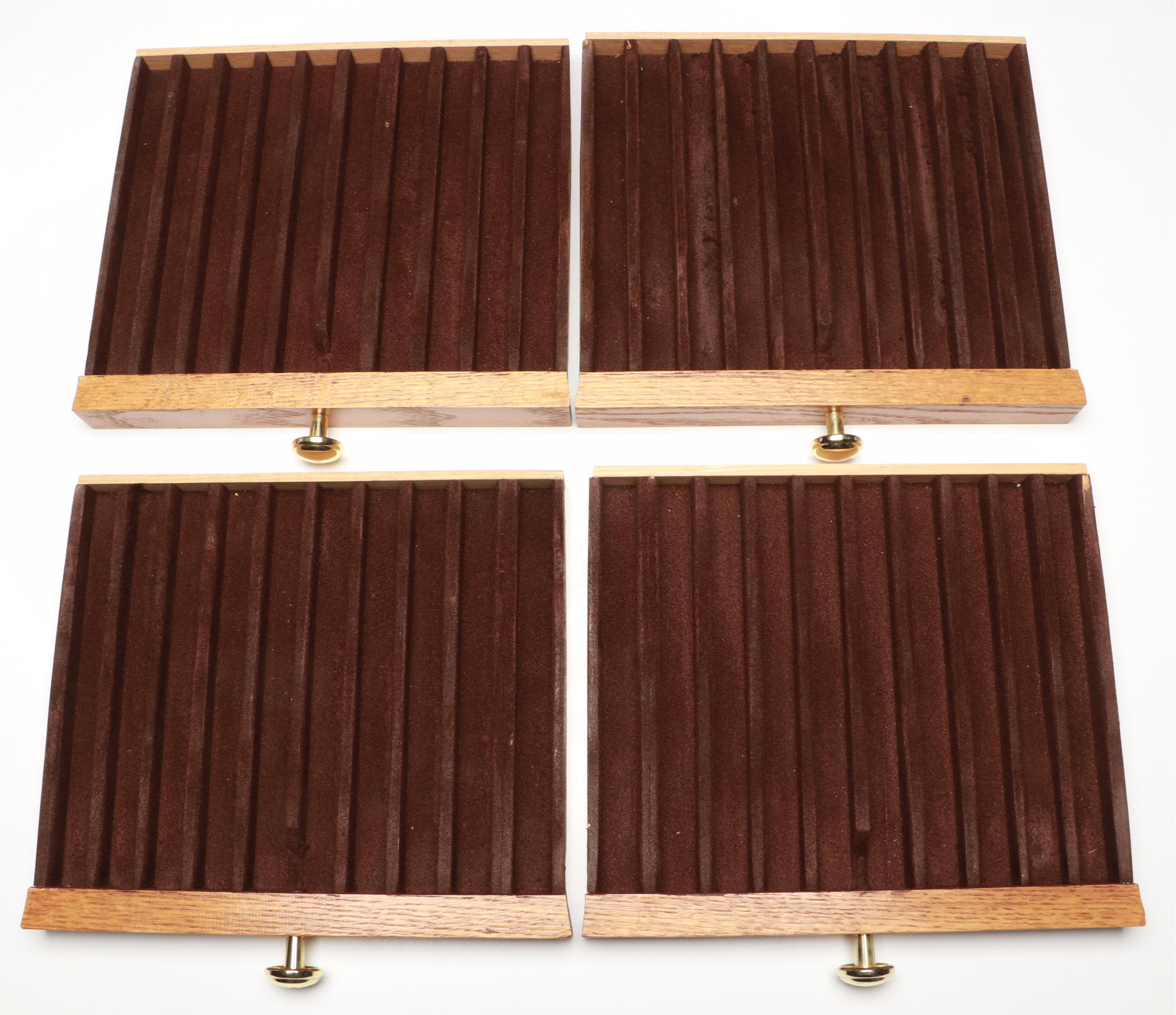 Oak Four-Drawer Pen Display Case