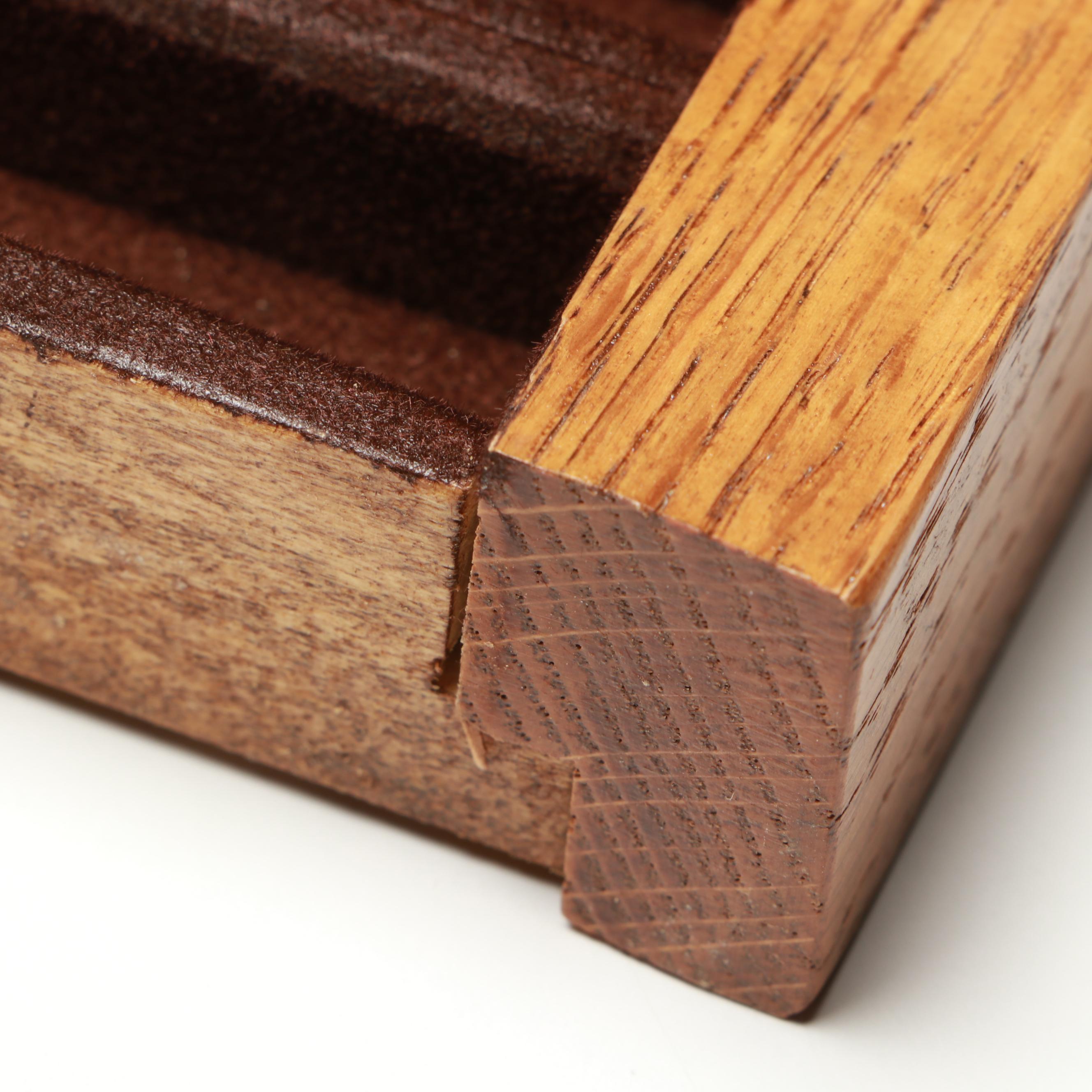 Oak Four-Drawer Pen Display Case