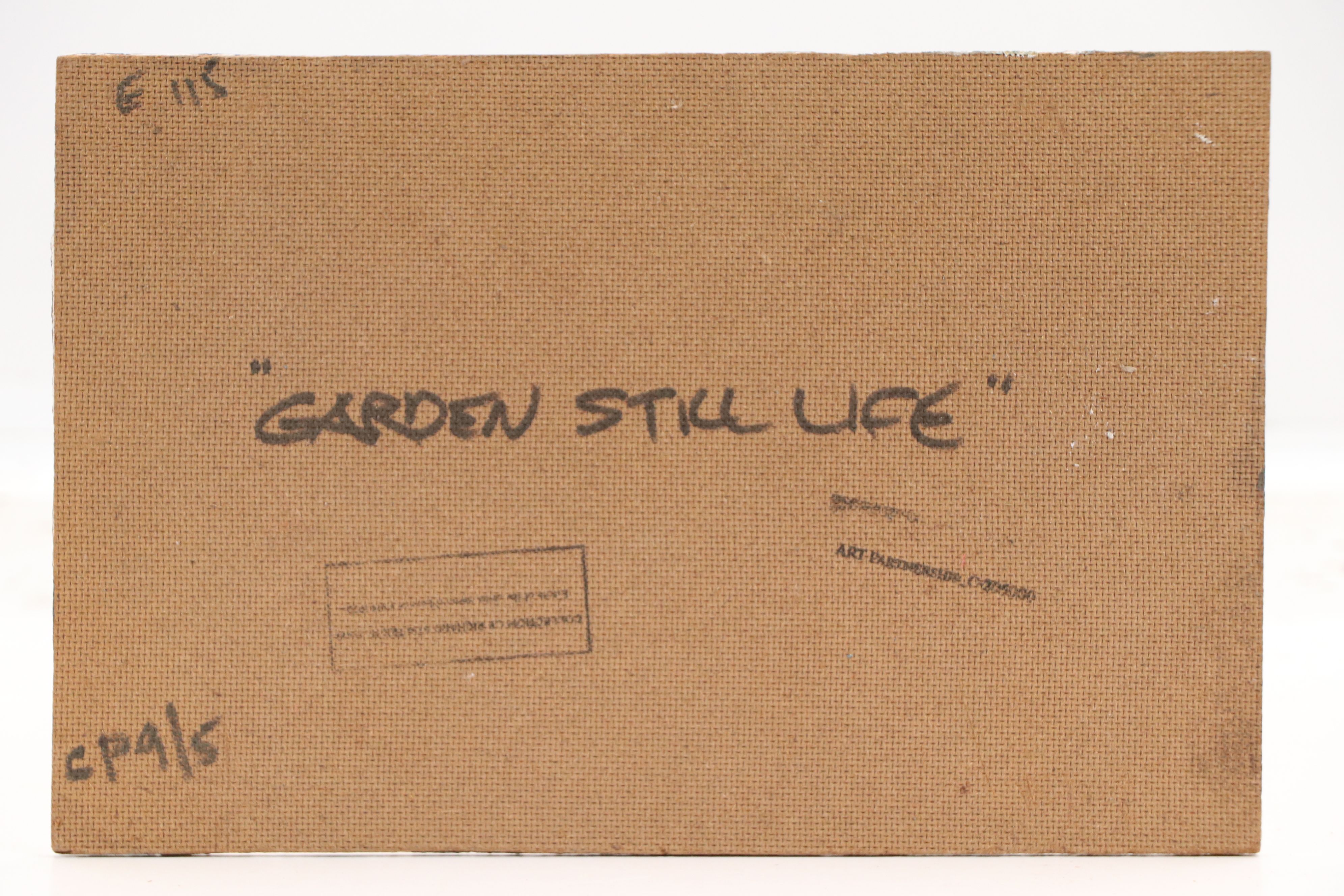 Bernard Lennon Oil Painting "Garden Still Life," 20th Century