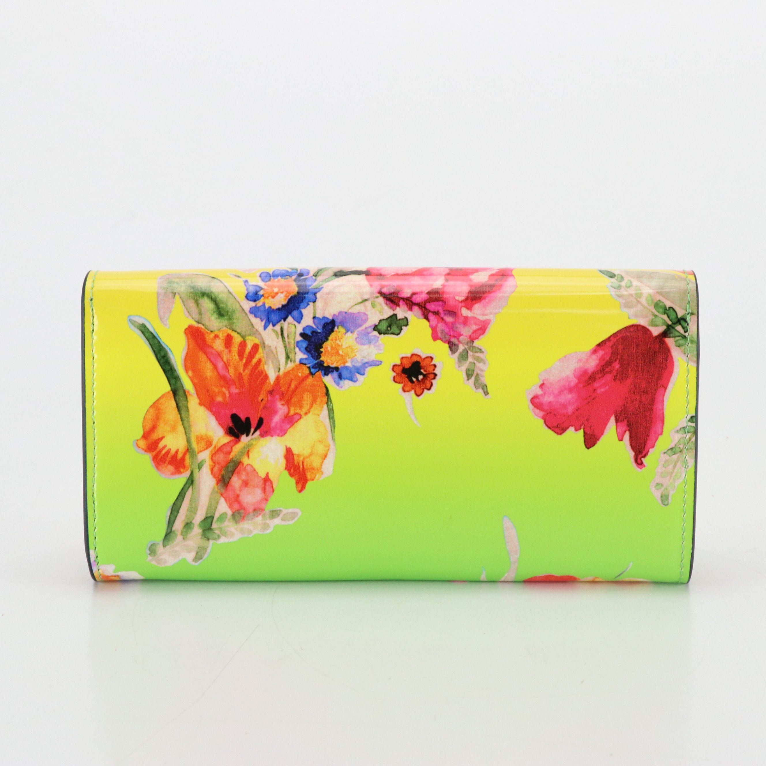 Ralph Lauren Continental Flap Wallet in Floral Print Patent Leather